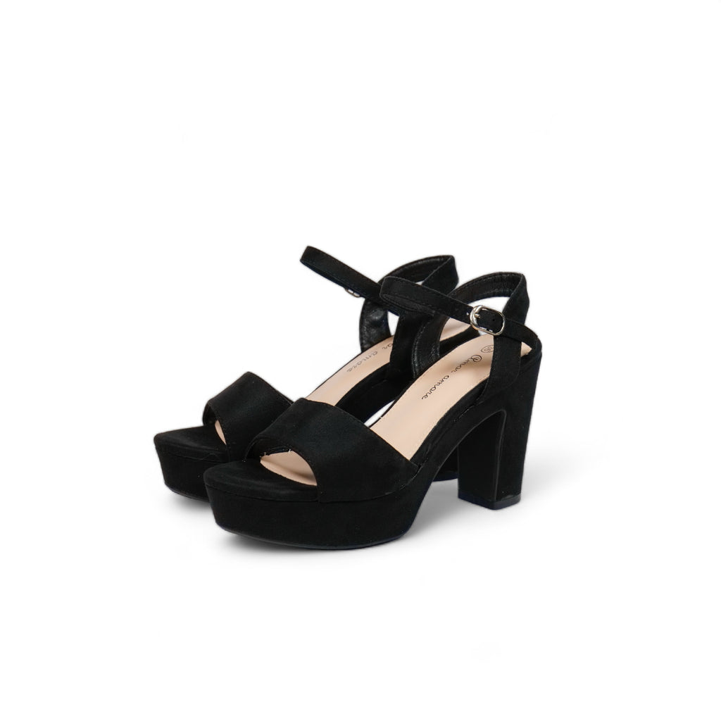 Sandalias de tacón FIESTA terciopelo con plataforma