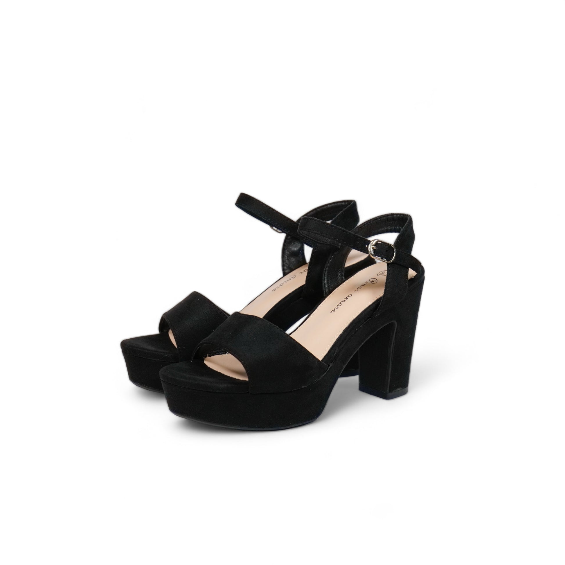 Sandalias de tacón FIESTA terciopelo con plataforma