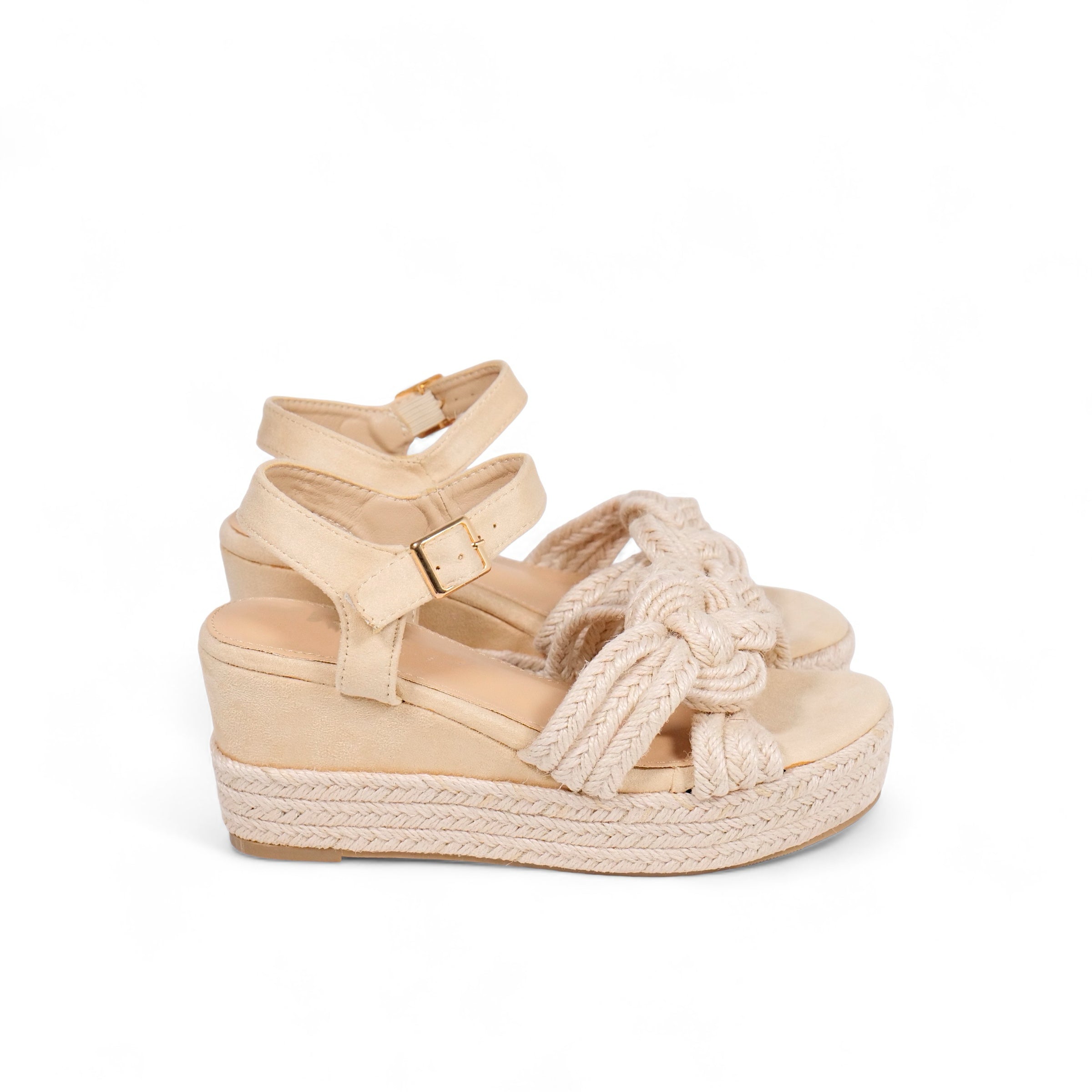 Sandalias de tiras trenzadas de esparto