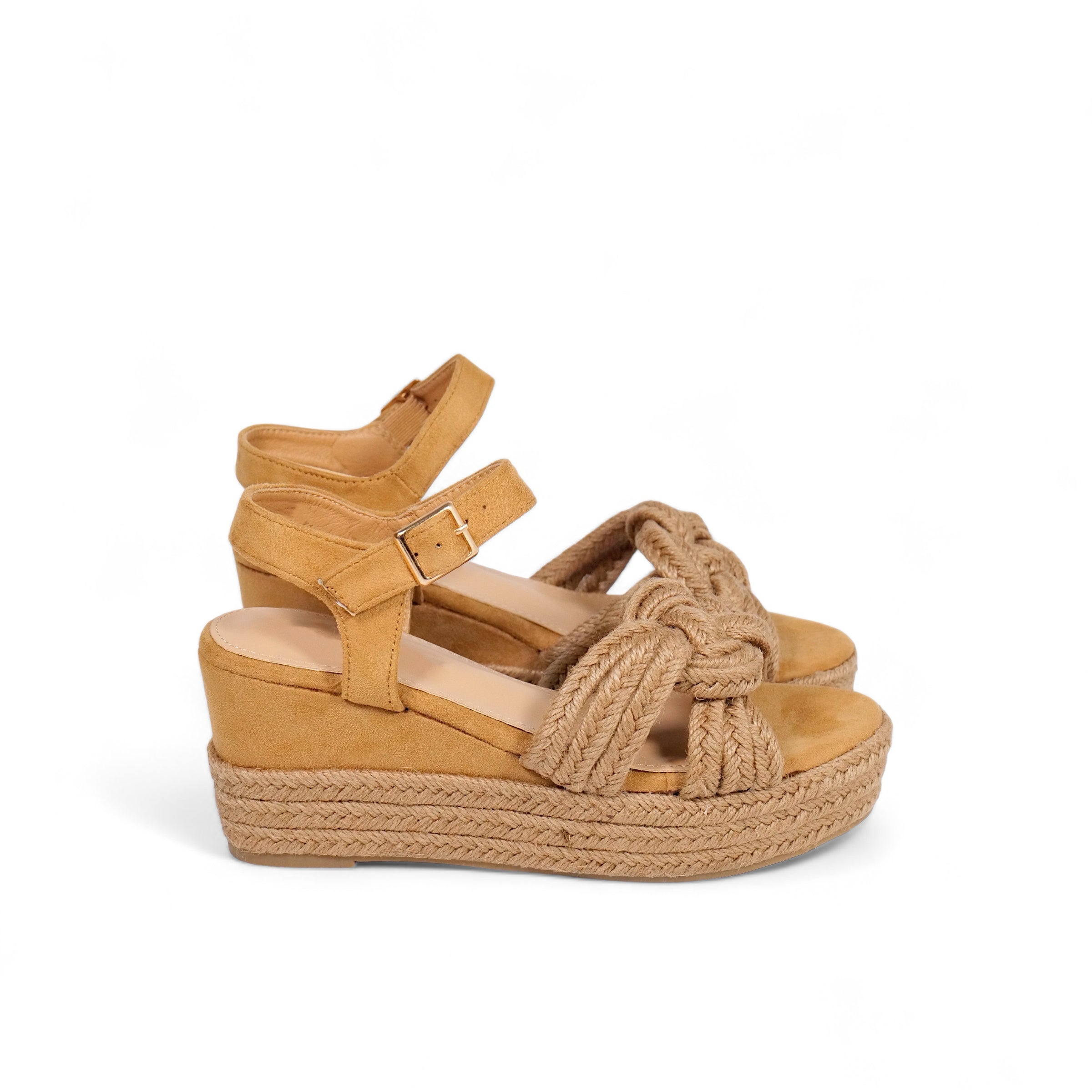 Sandalias de tiras trenzadas de esparto