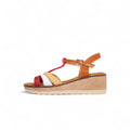Sandalias de tiras en T colores mezclados