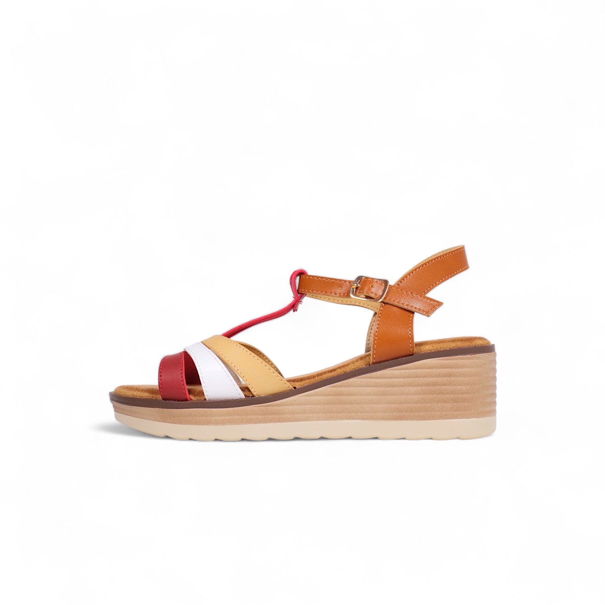 Sandalias de tiras en T colores mezclados