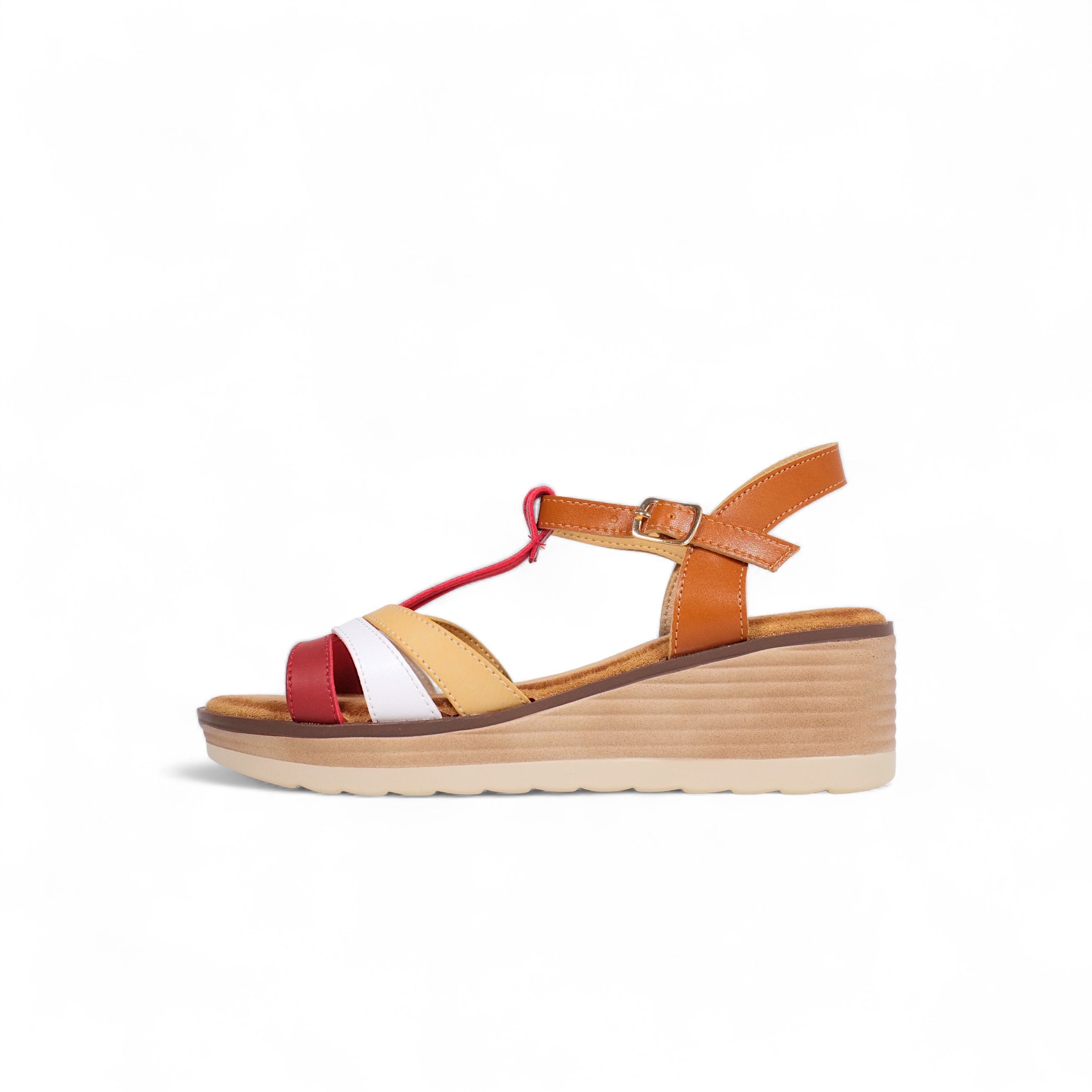 Sandalias de tiras en T colores mezclados
