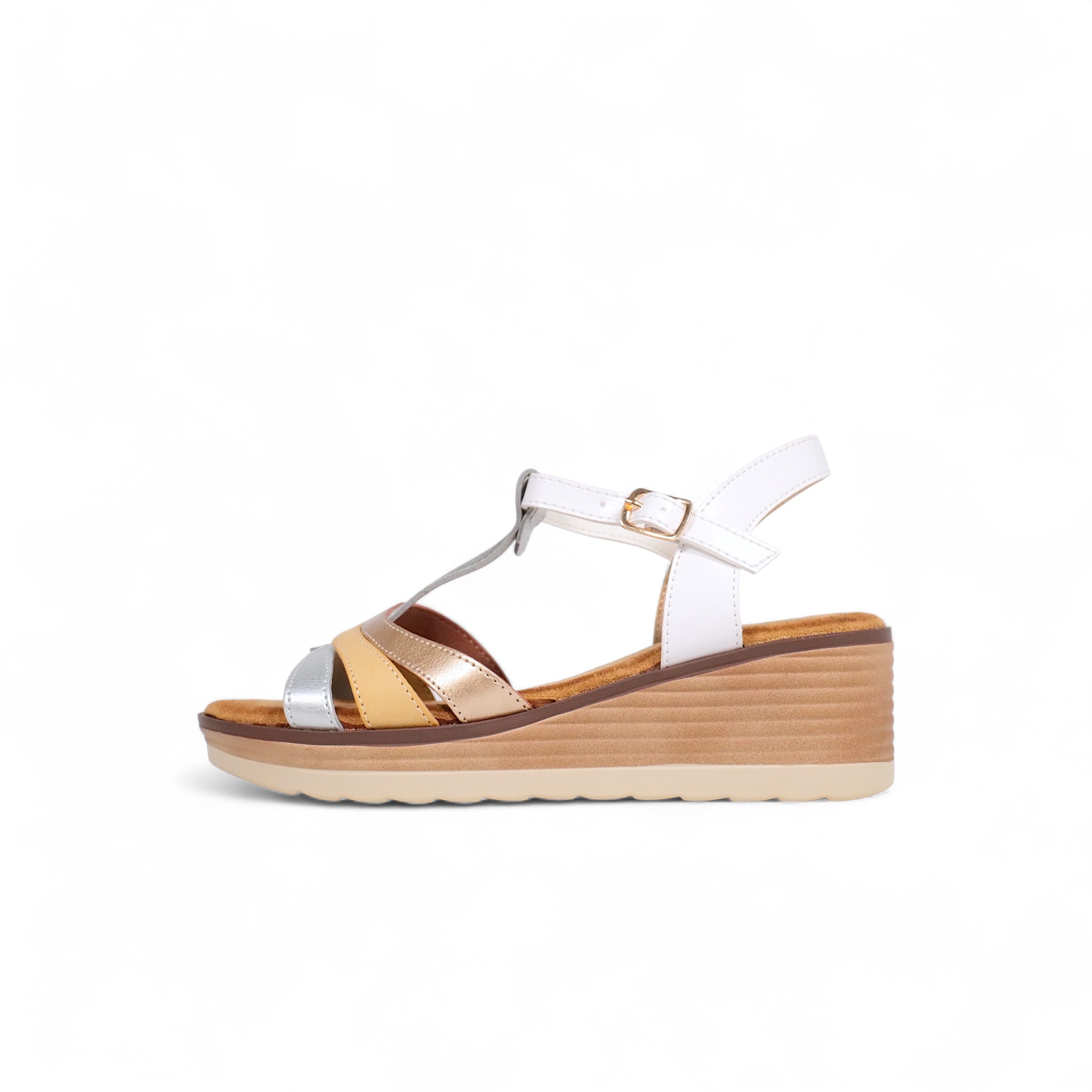 Sandalias de tiras en T colores mezclados