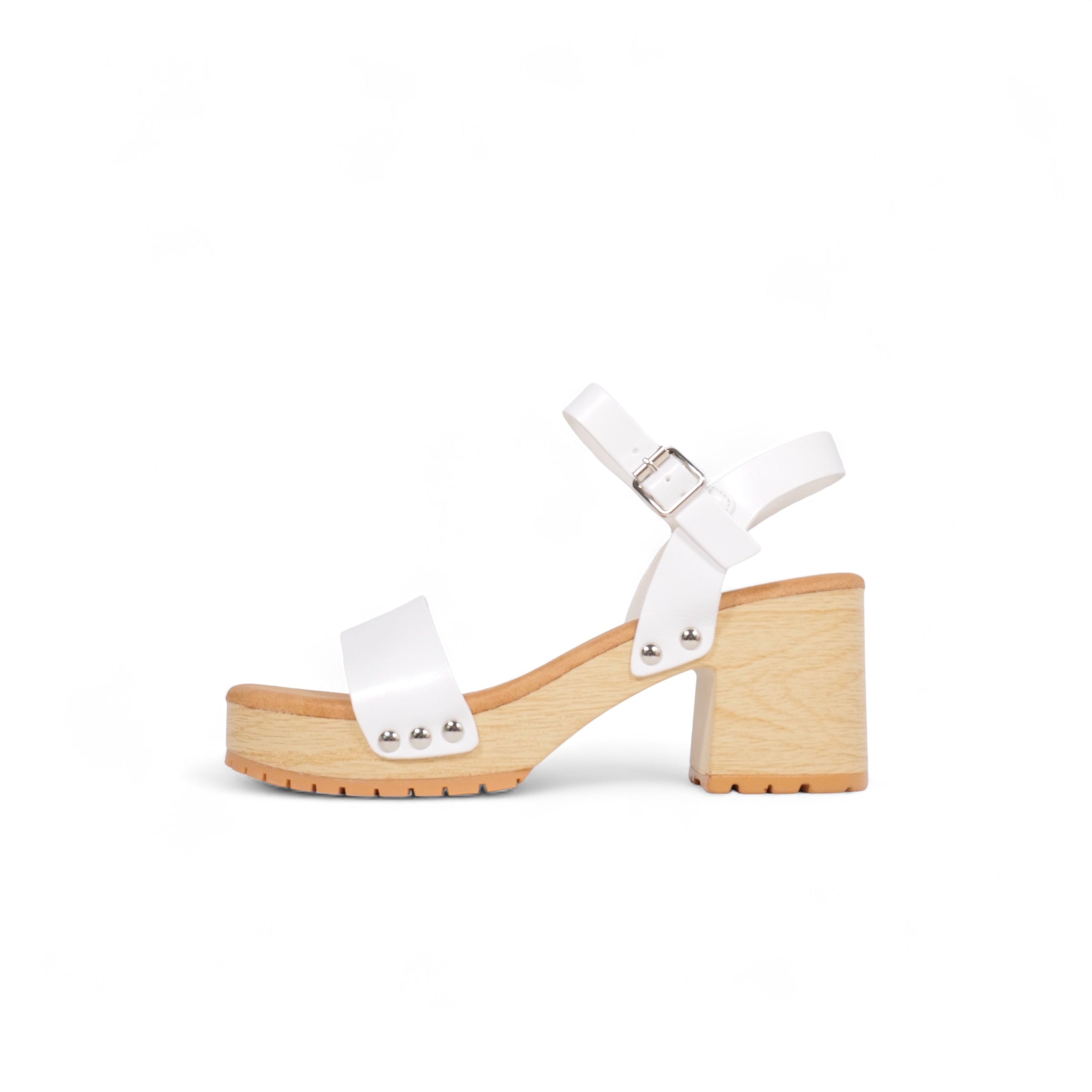 Sandalias de tacón con tachuela