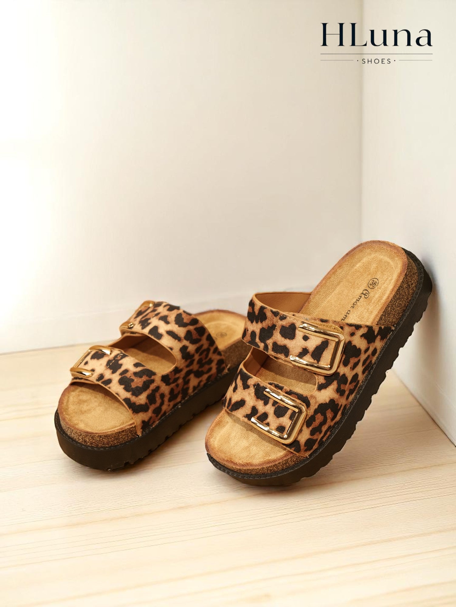 Sandalias Bio con Plataforma y Doble Hebilla