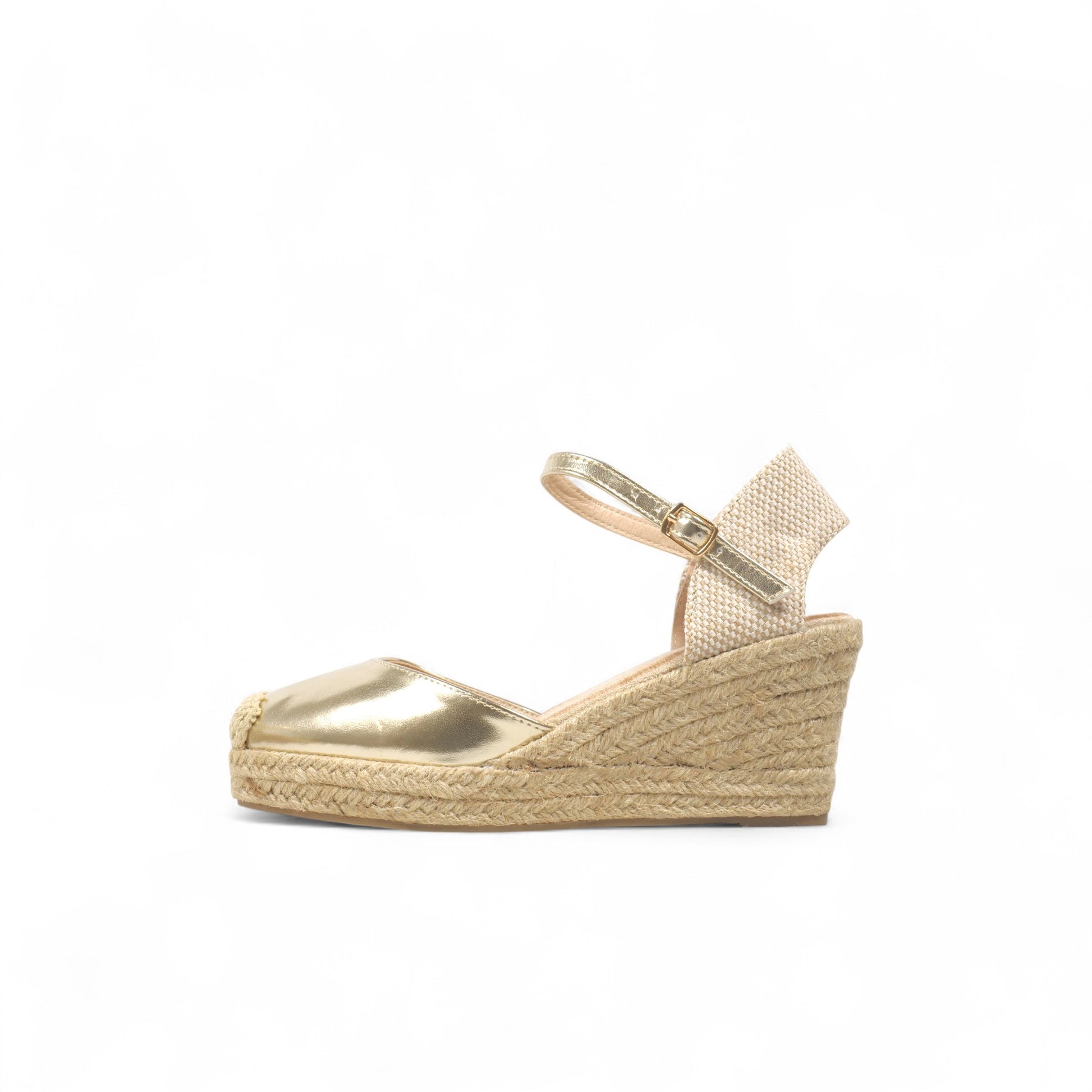 Sandalias de cuña con pulsera 8cm