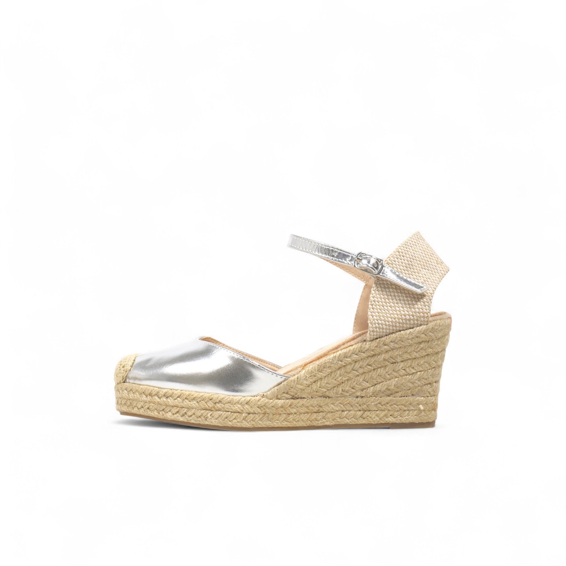 Sandalias de cuña con pulsera 8cm