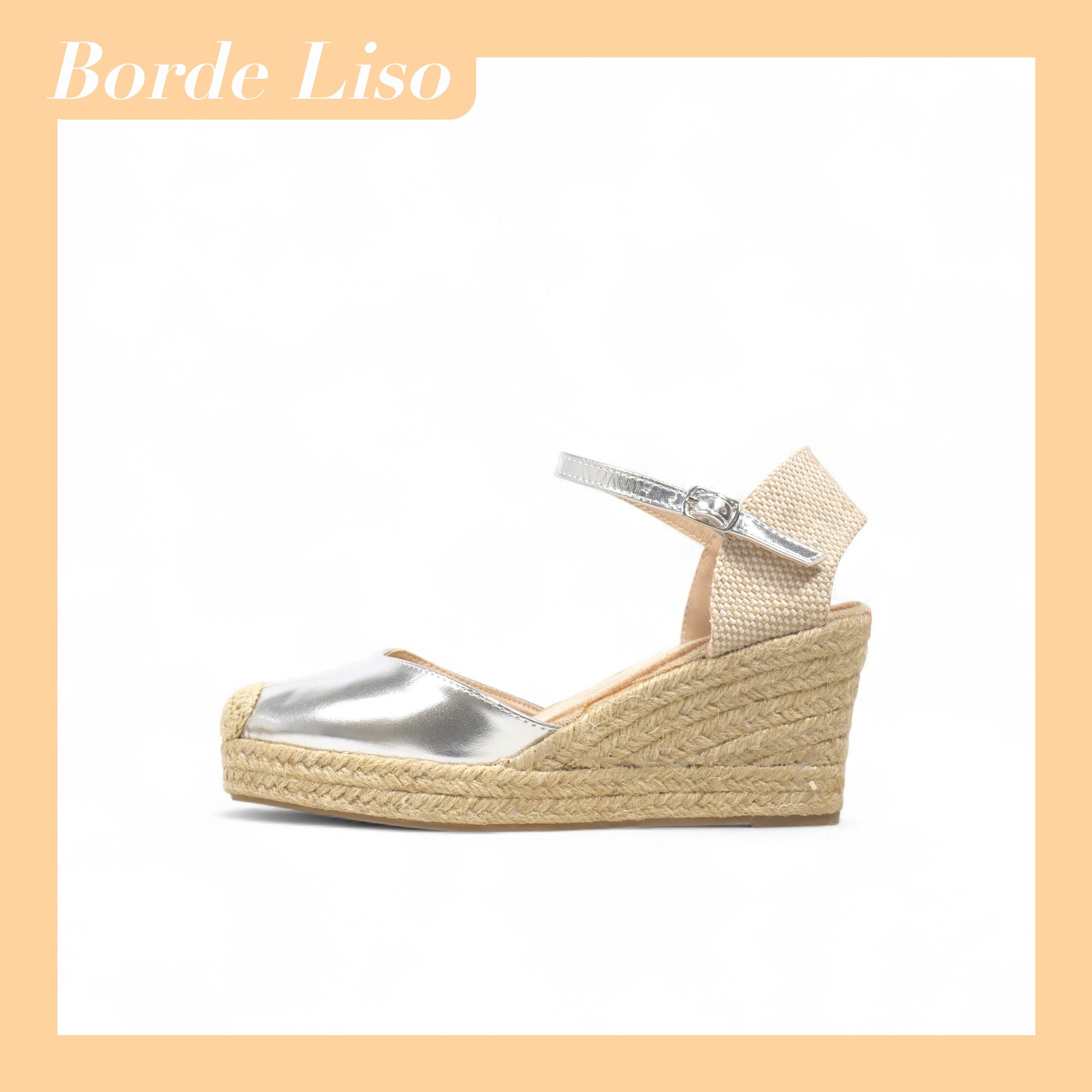 Sandalias de cuña con pulsera 8cm