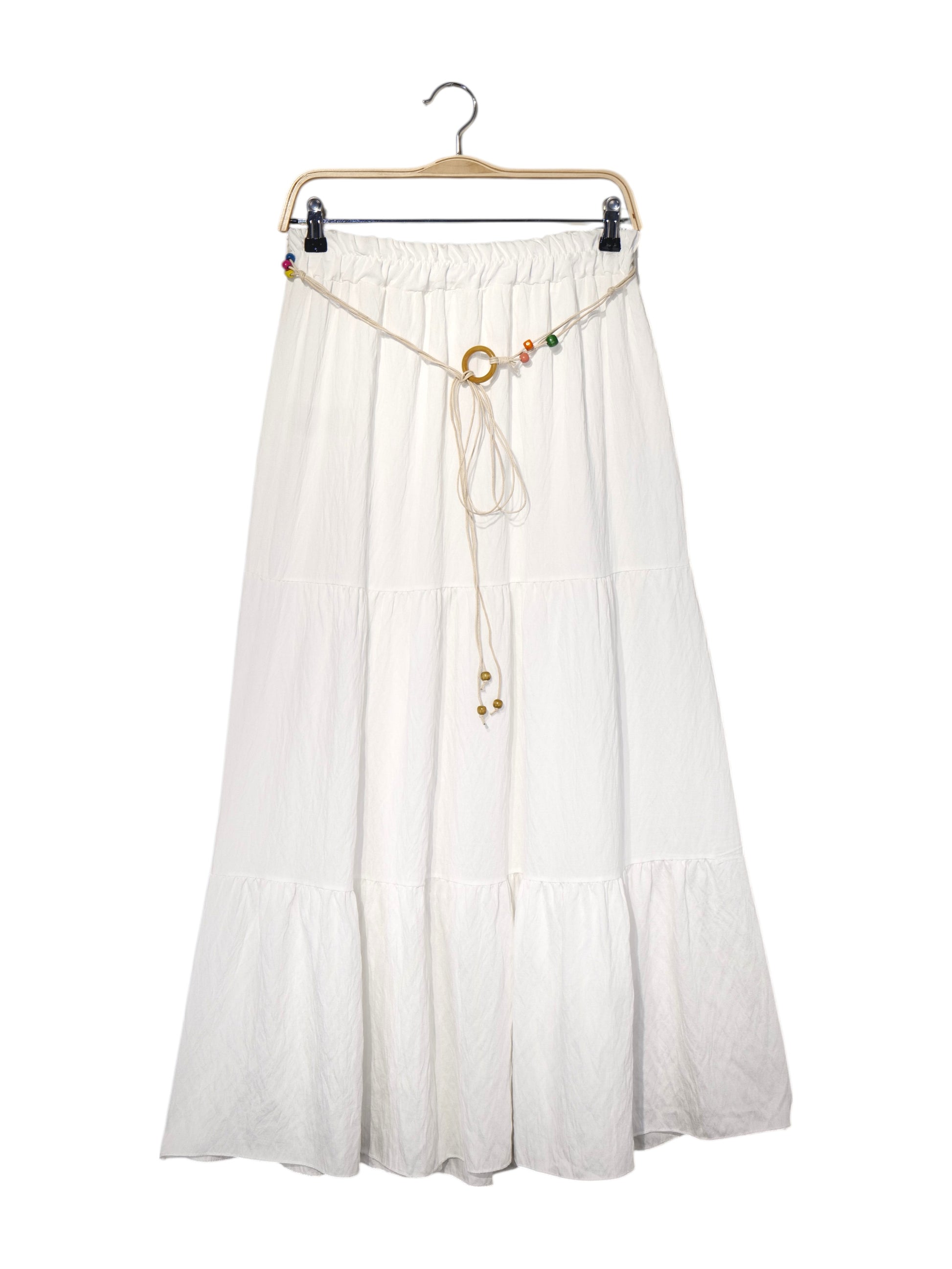 Falda Midi con Cinturón Bohemio
