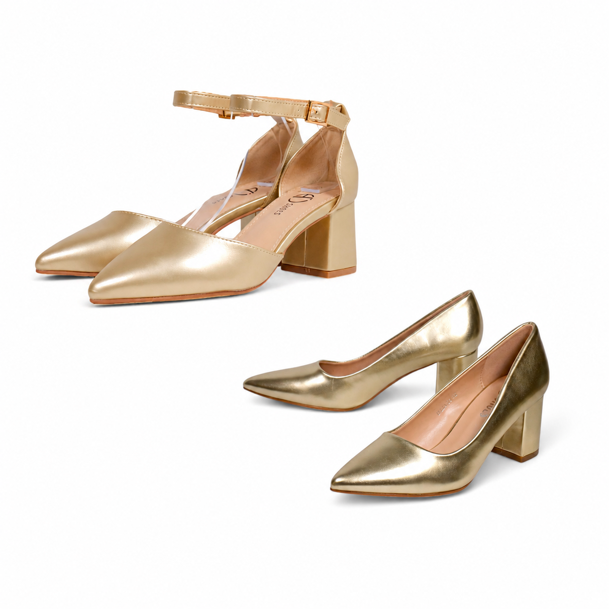 Zapatos de salón con tacón ancho