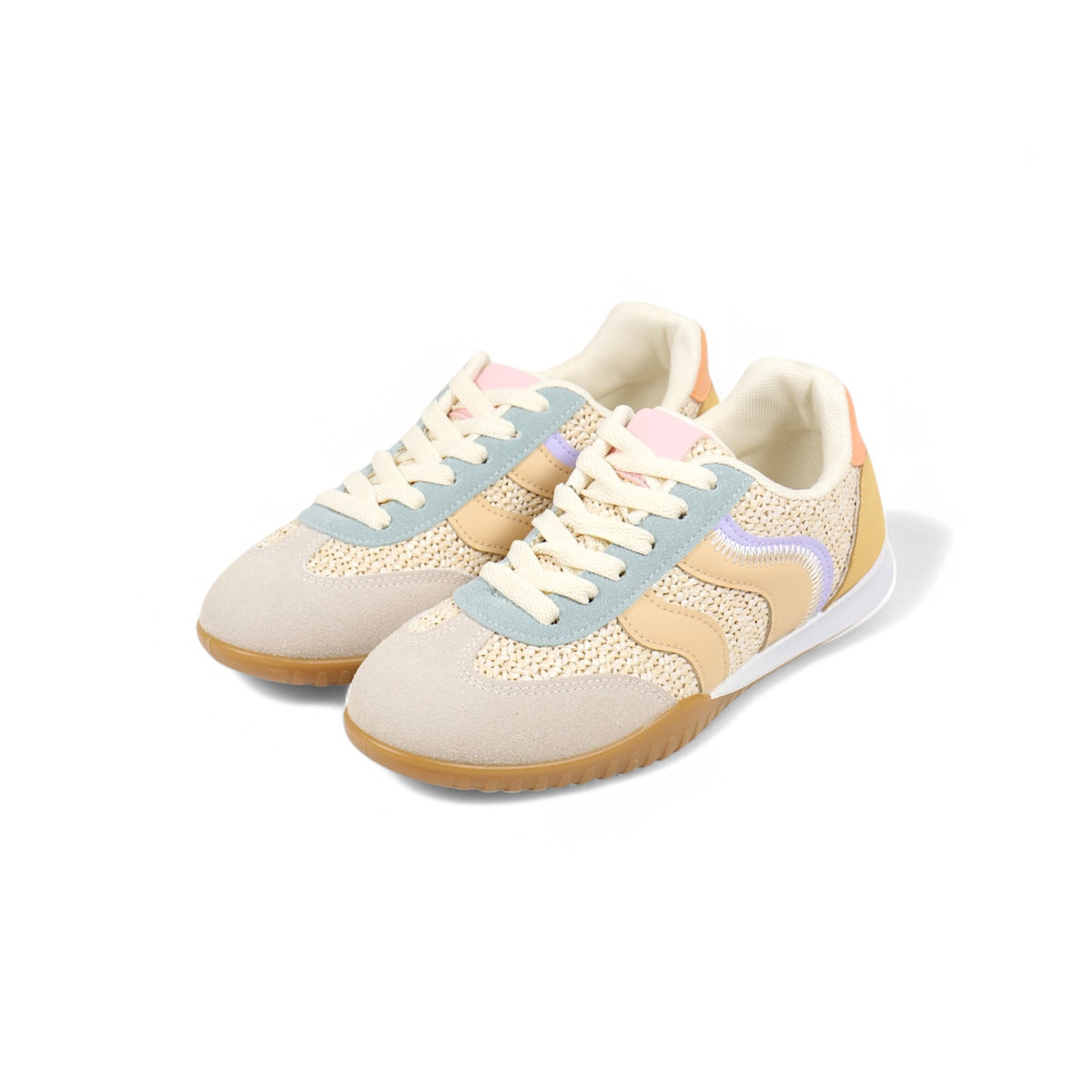 Zapatillas mujer con trazas de multicolor efecto de esparto