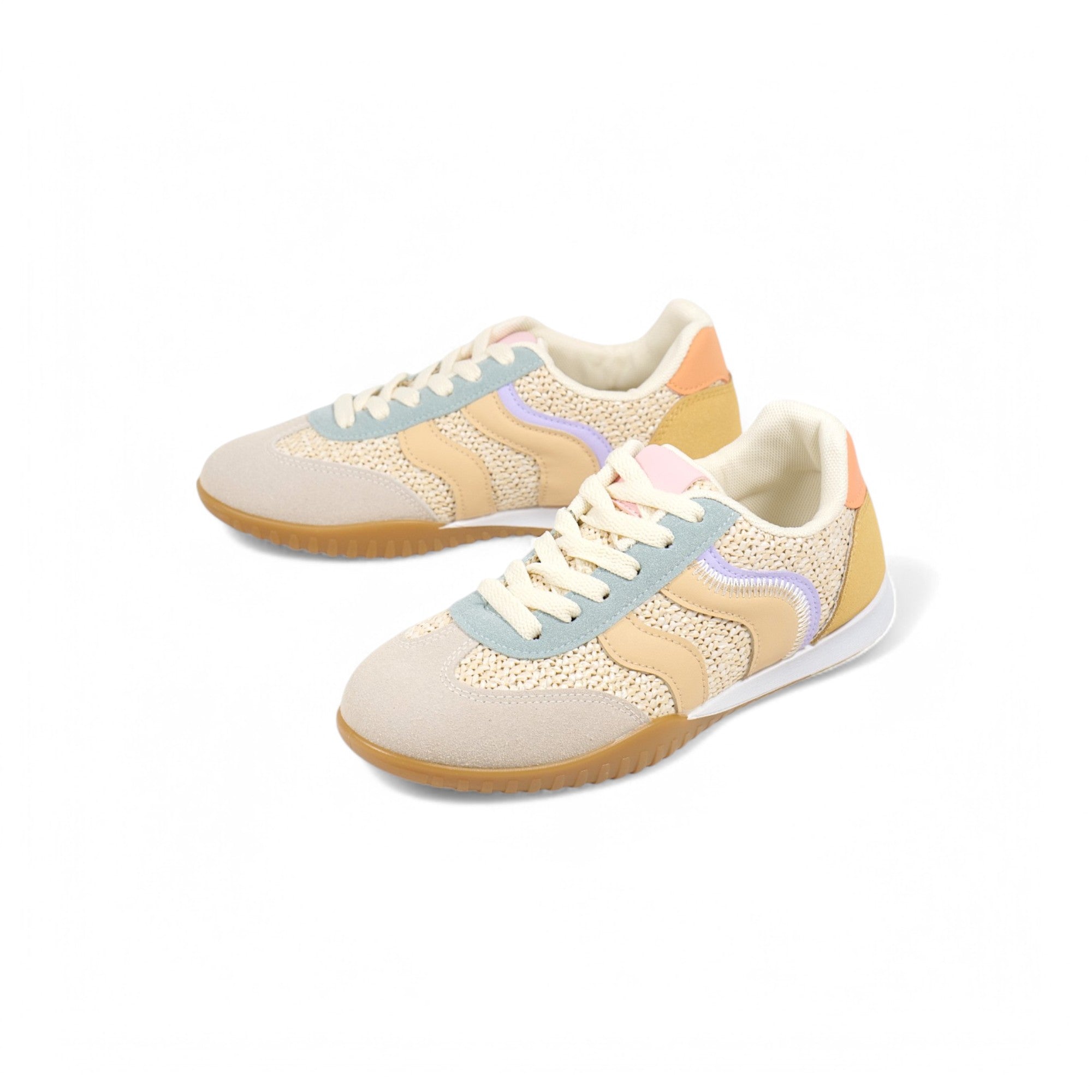Zapatillas mujer con trazas de multicolor efecto de esparto