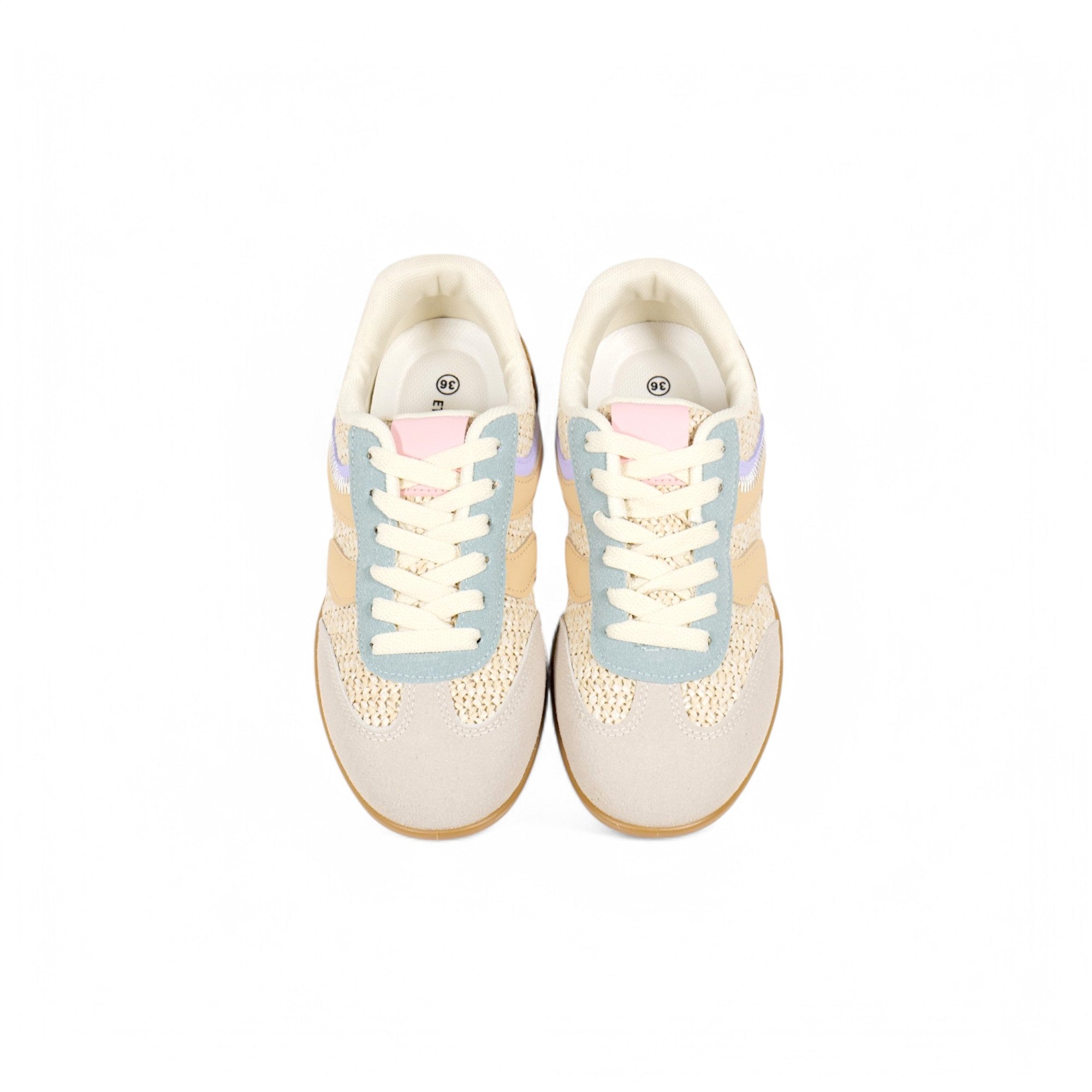 Zapatillas mujer con trazas de multicolor efecto de esparto