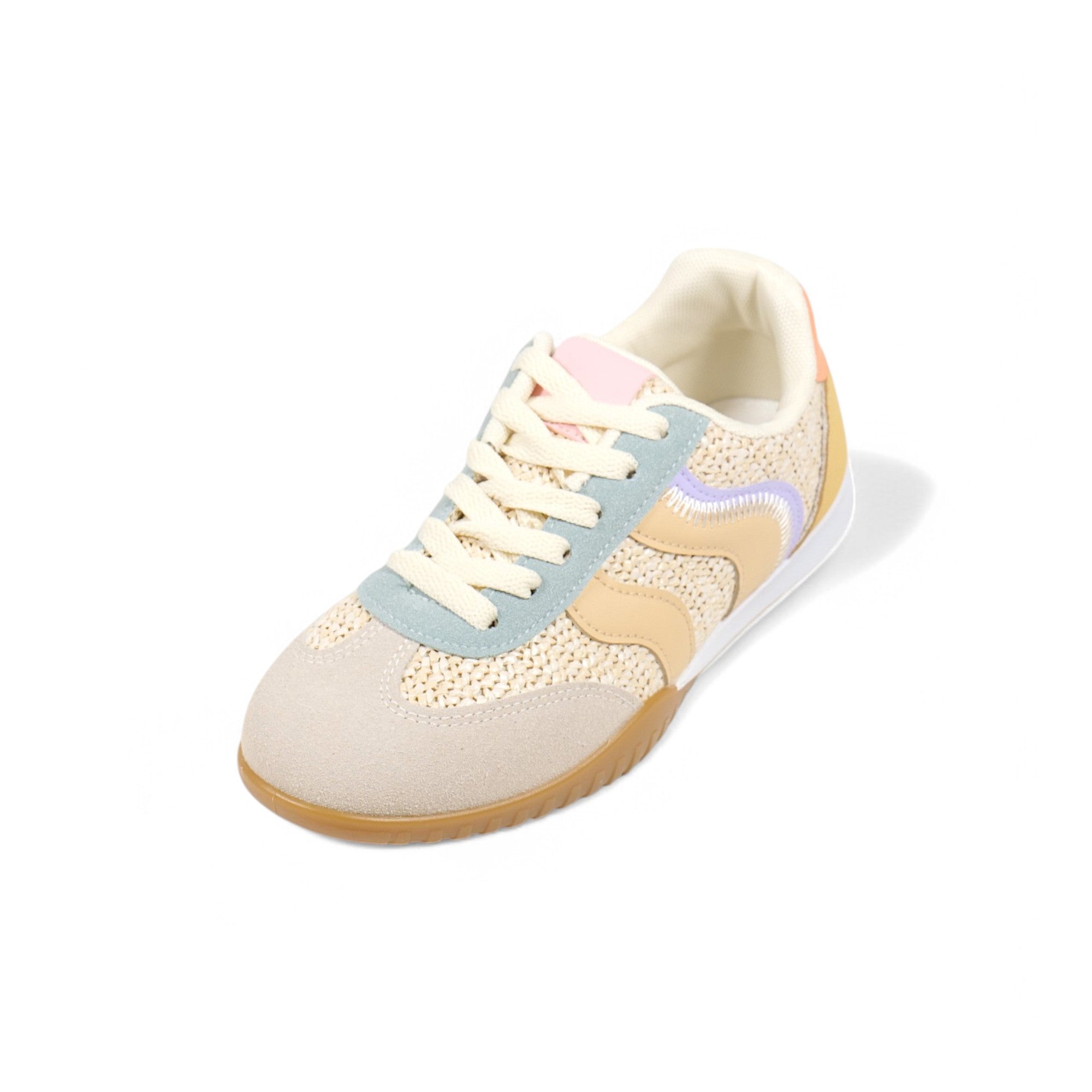 Zapatillas mujer con trazas de multicolor efecto de esparto