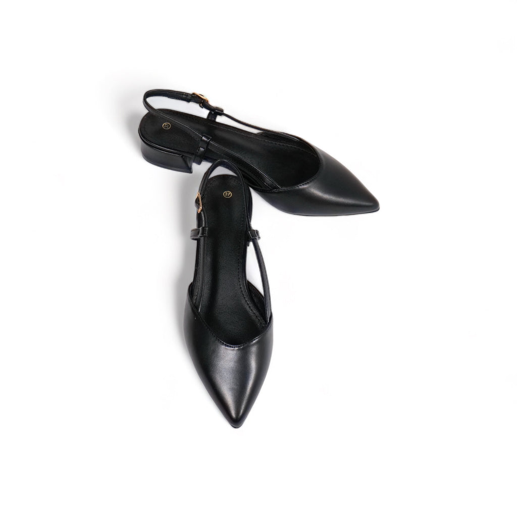Bailarinas Slingback en punta cuero sintético