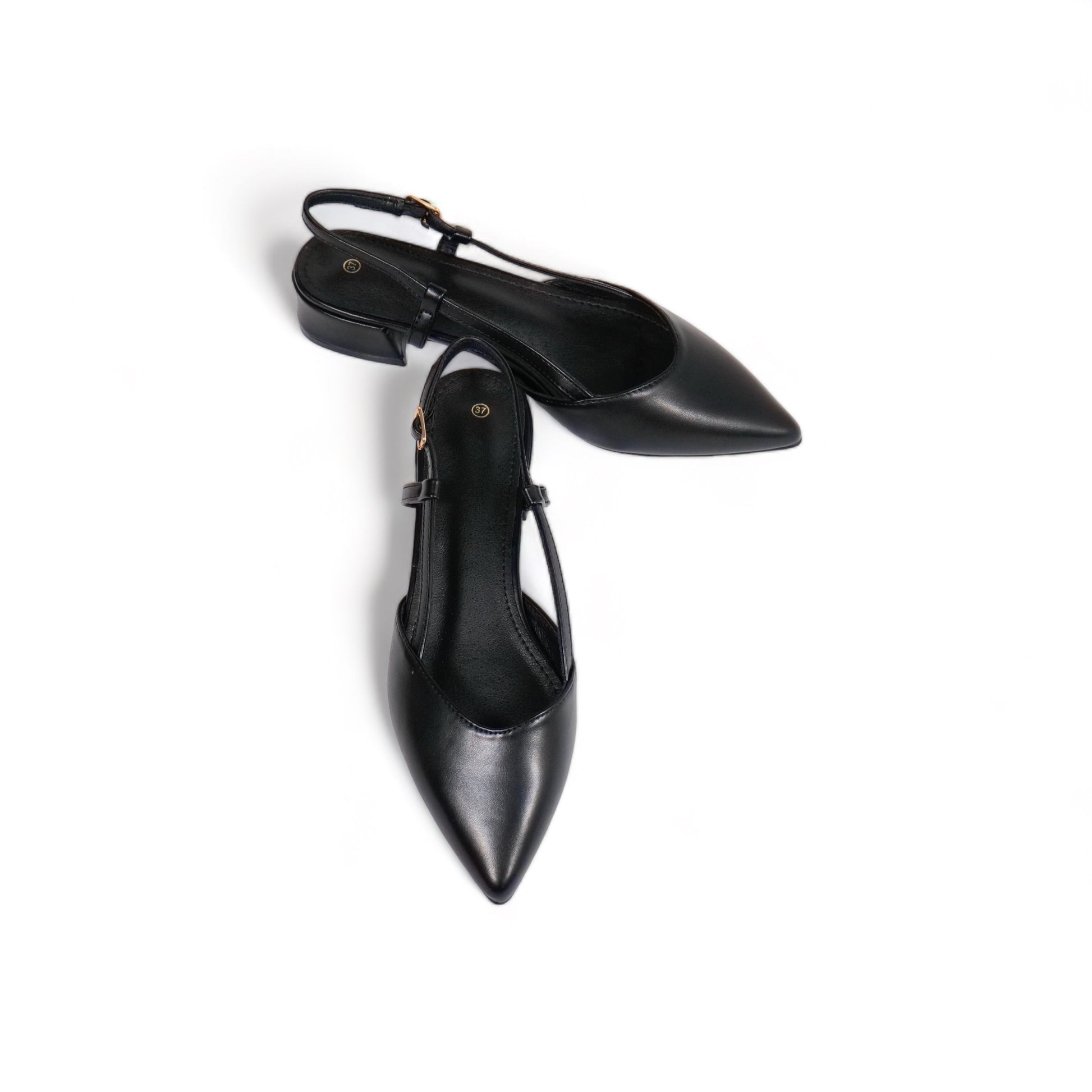 Bailarinas Slingback en punta cuero sintético