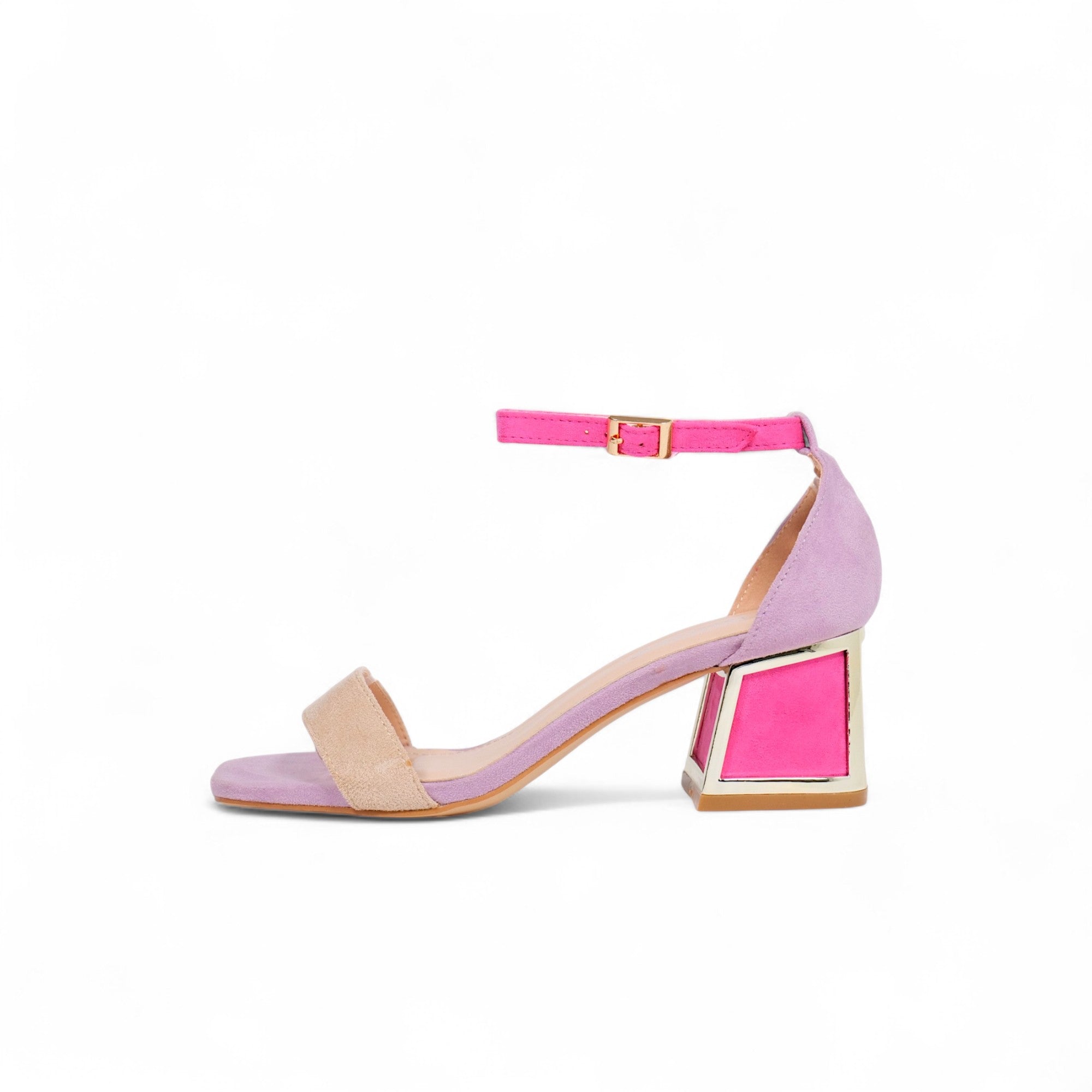 Sandalias de Tacón Geométrico