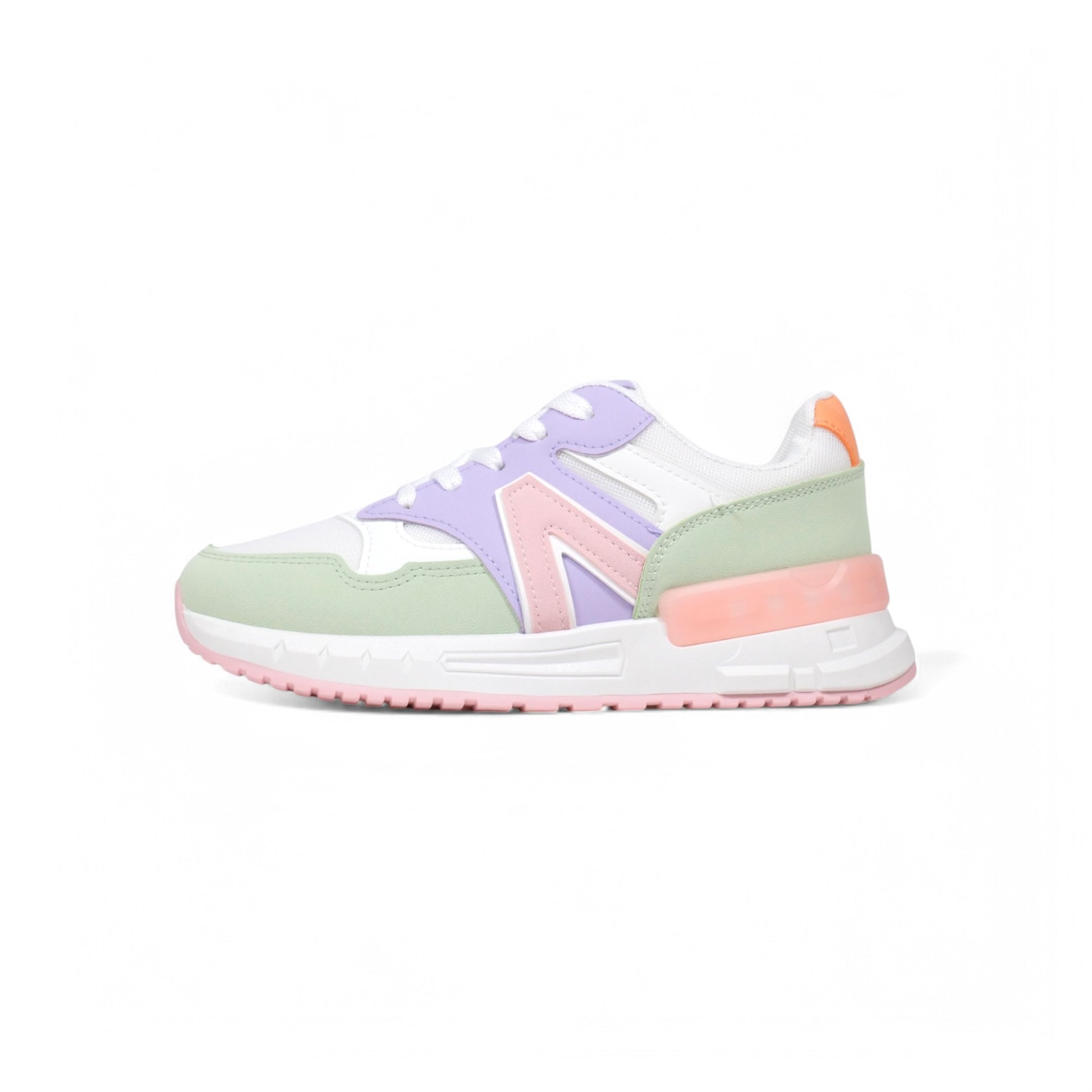 Sneakers  color chicle y blanco