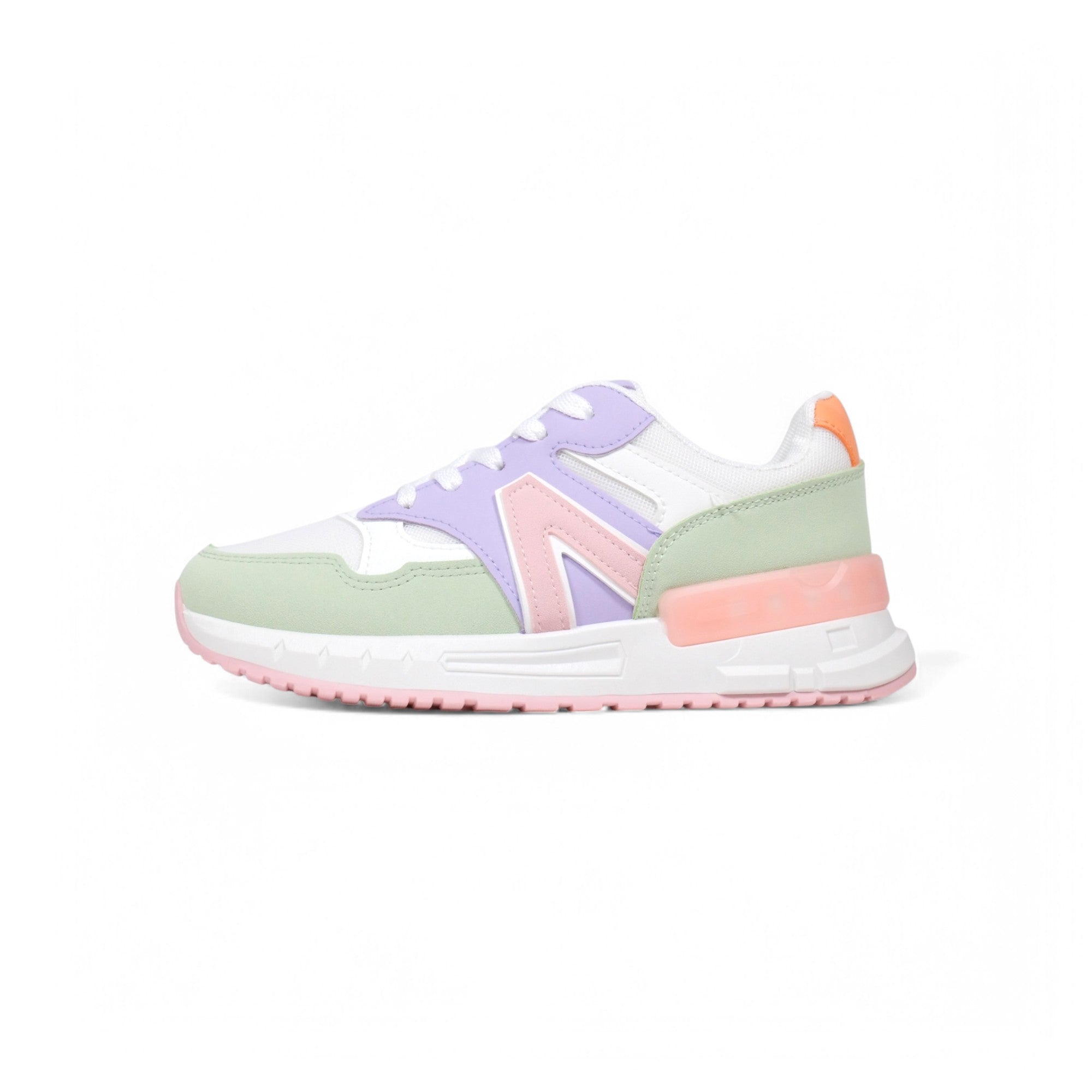 Sneakers  color chicle y blanco