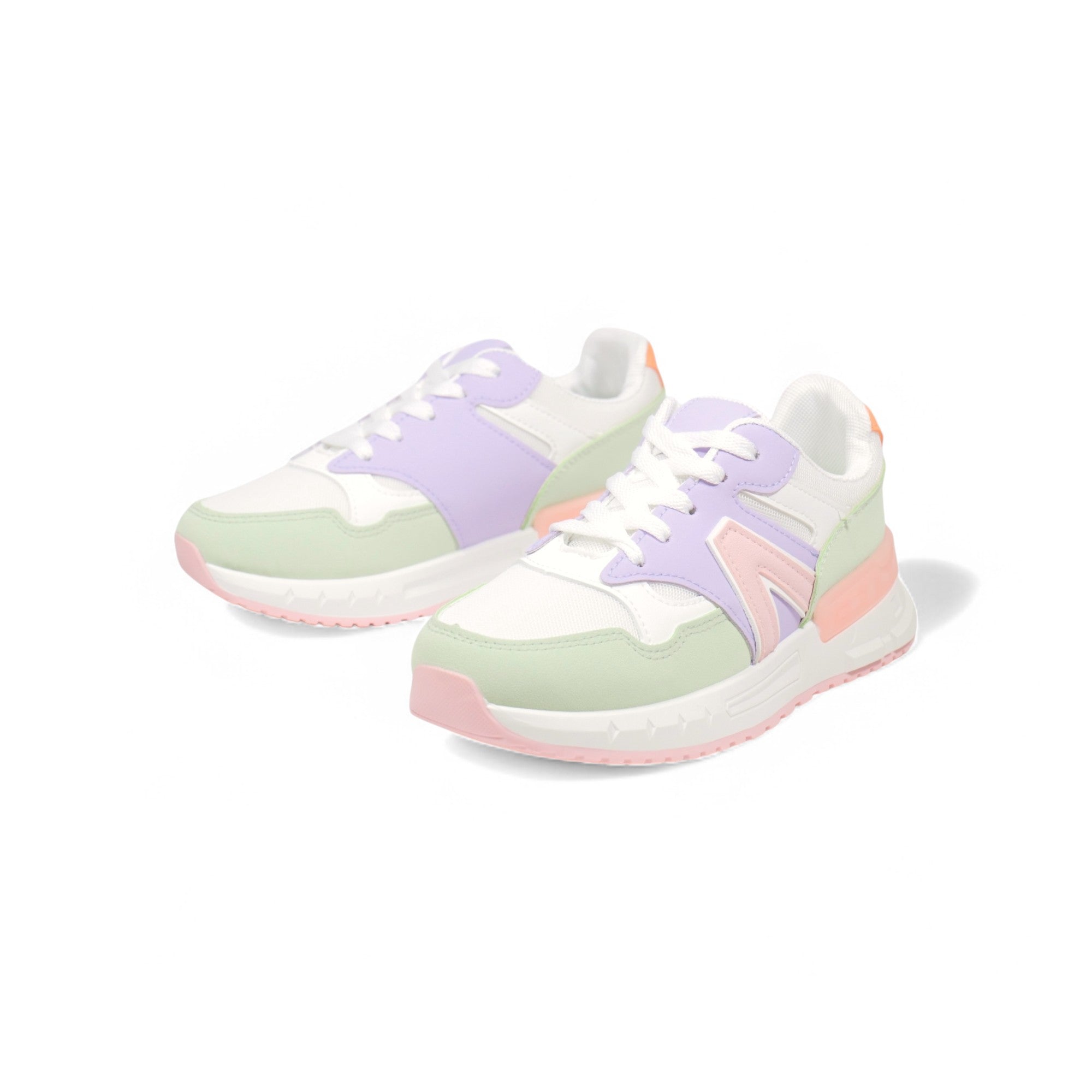 Sneakers  color chicle y blanco
