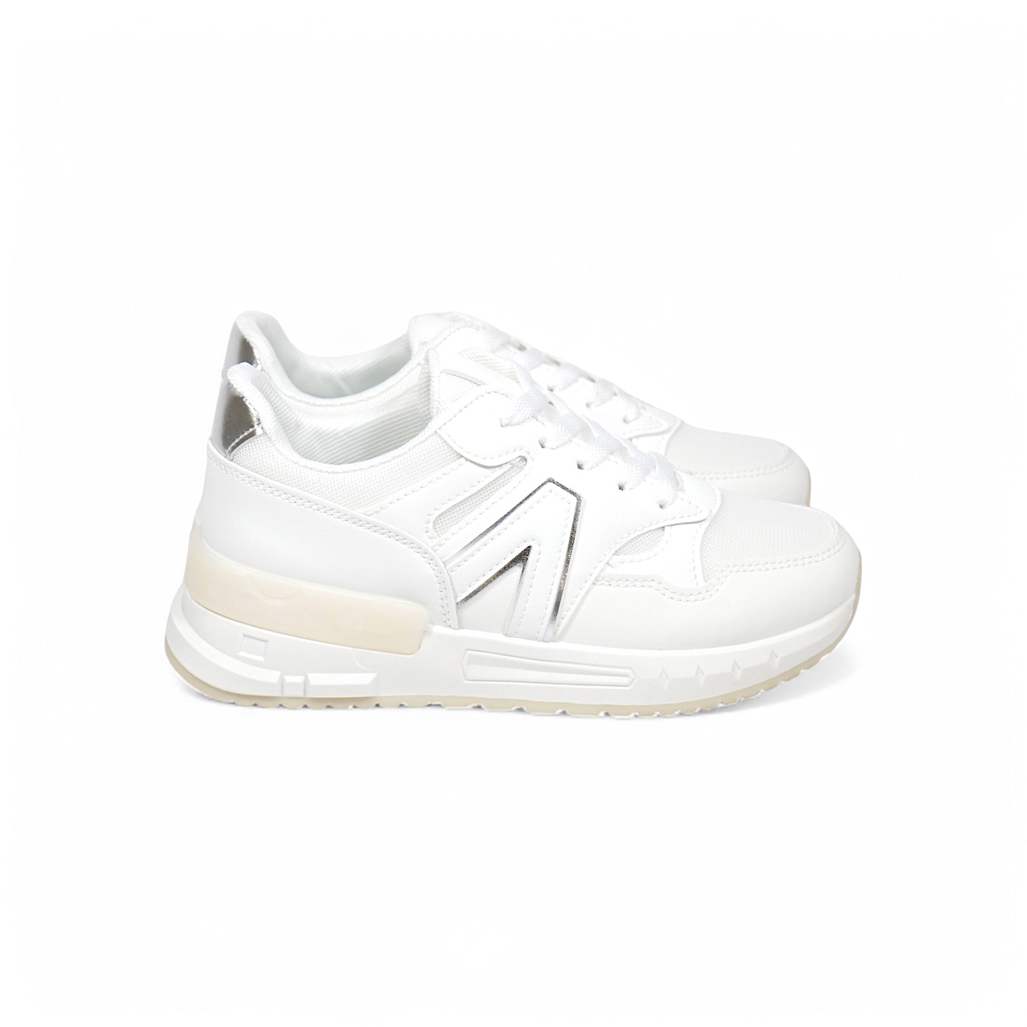 Sneakers  color chicle y blanco