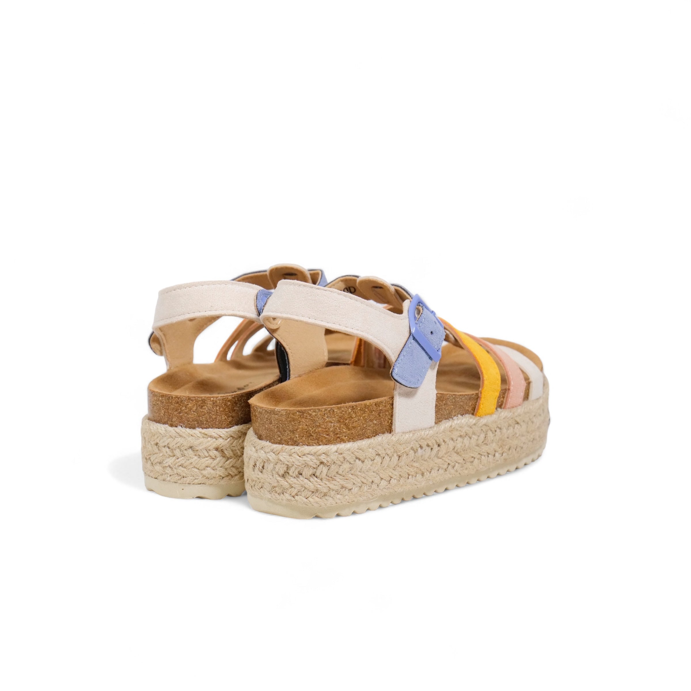 Sandalias de plataforma con tiras multicolor