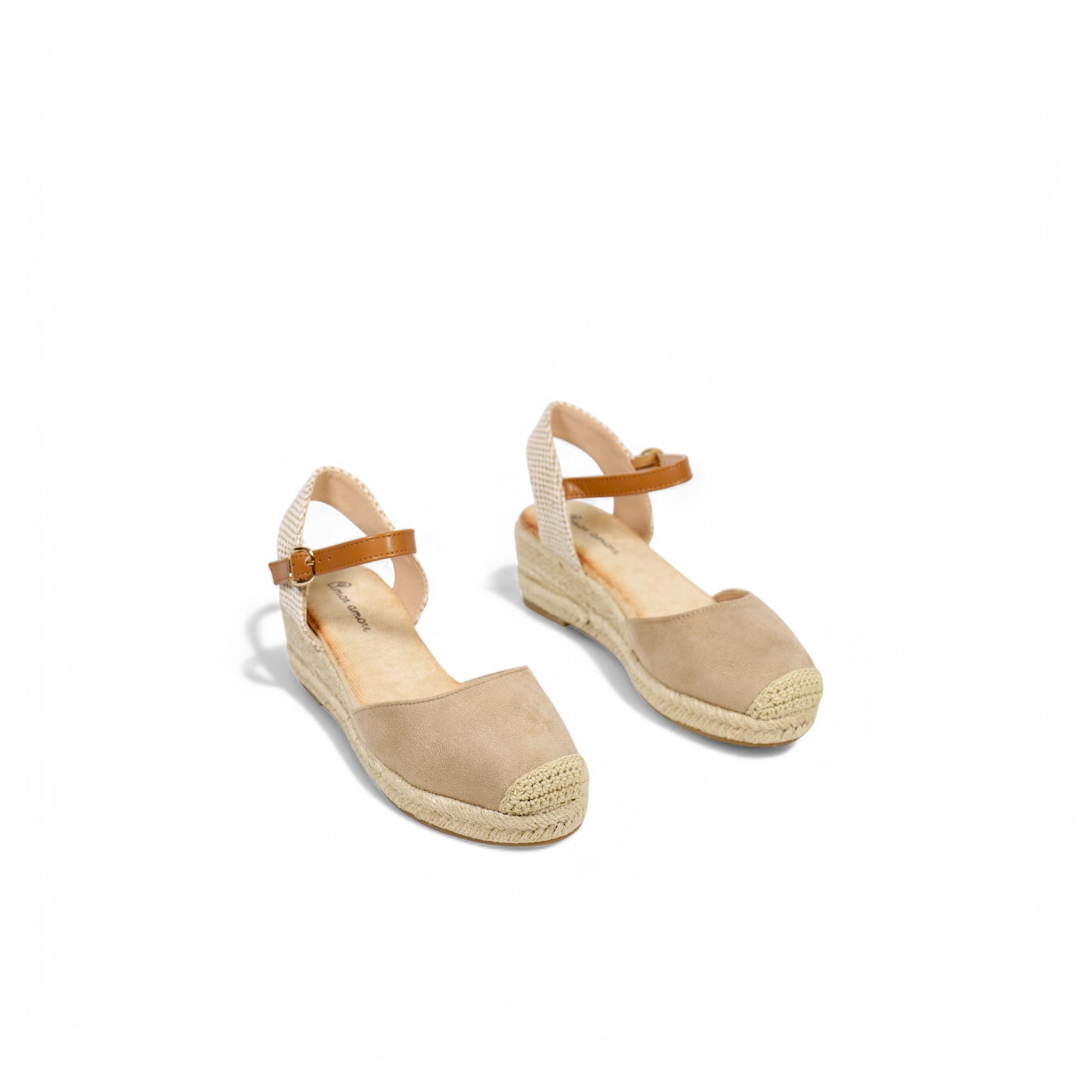 Alpargatas de cuña baja para mujer con puntera cerrada estilo espadrille, sandalias con plataforma de yute trenzado, pulsera al tobillo con hebilla ajustable, zapatos casuales de verano en colores negro, blanco, beige y verde