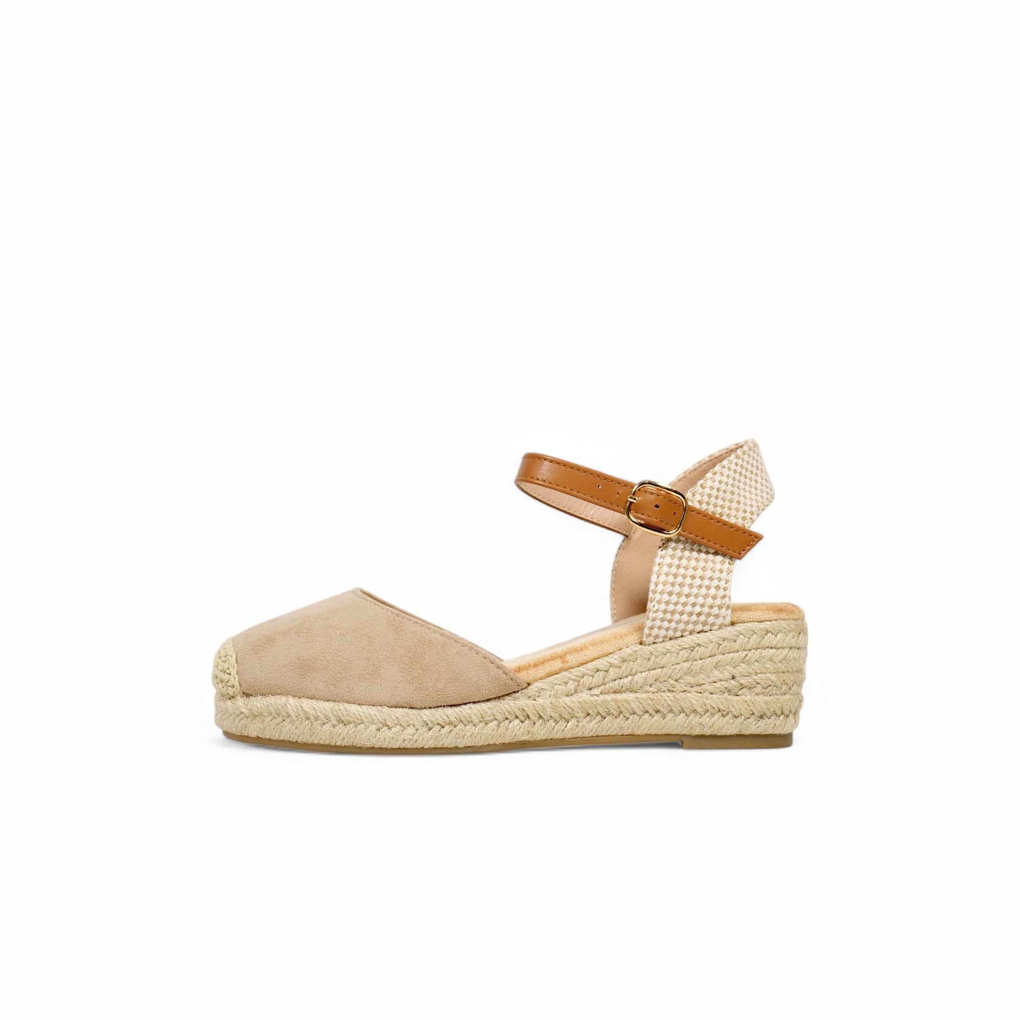 Alpargatas de cuña baja para mujer con puntera cerrada estilo espadrille, sandalias con plataforma de yute trenzado, pulsera al tobillo con hebilla ajustable, zapatos casuales de verano en colores negro, blanco, beige y verde