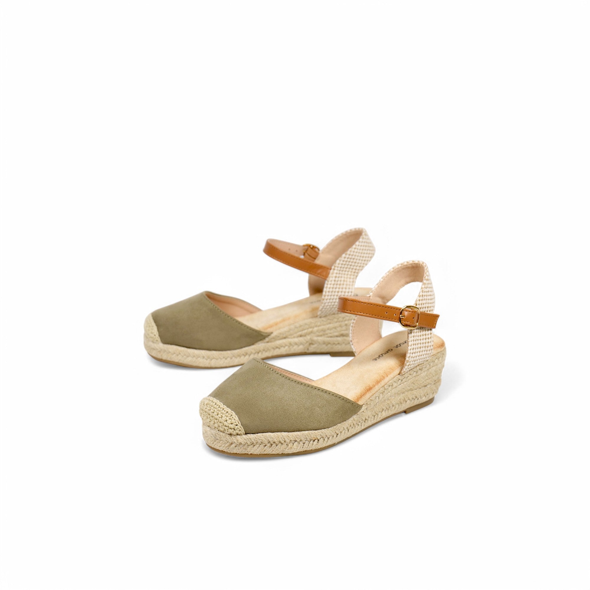 Alpargatas de cuña baja para mujer con puntera cerrada estilo espadrille, sandalias con plataforma de yute trenzado, pulsera al tobillo con hebilla ajustable, zapatos casuales de verano en colores negro, blanco, beige y verde