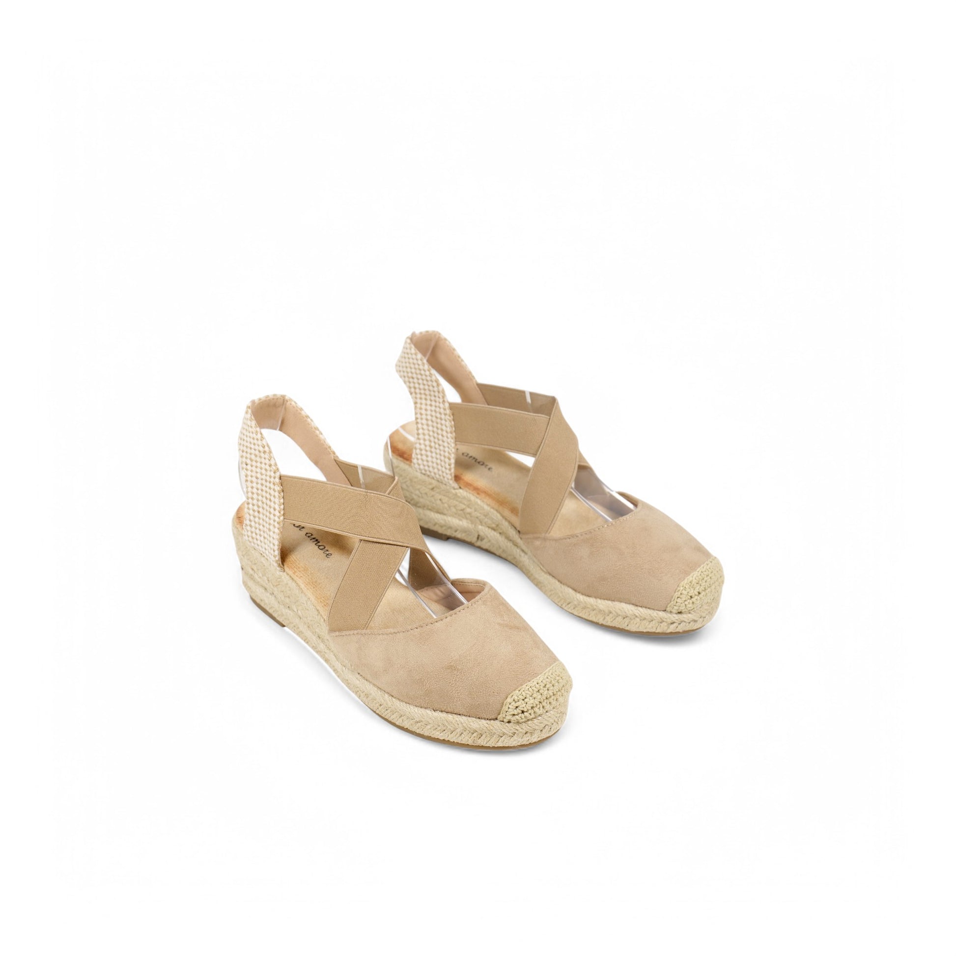 Cuñas de forma de ballet con tiras de goma