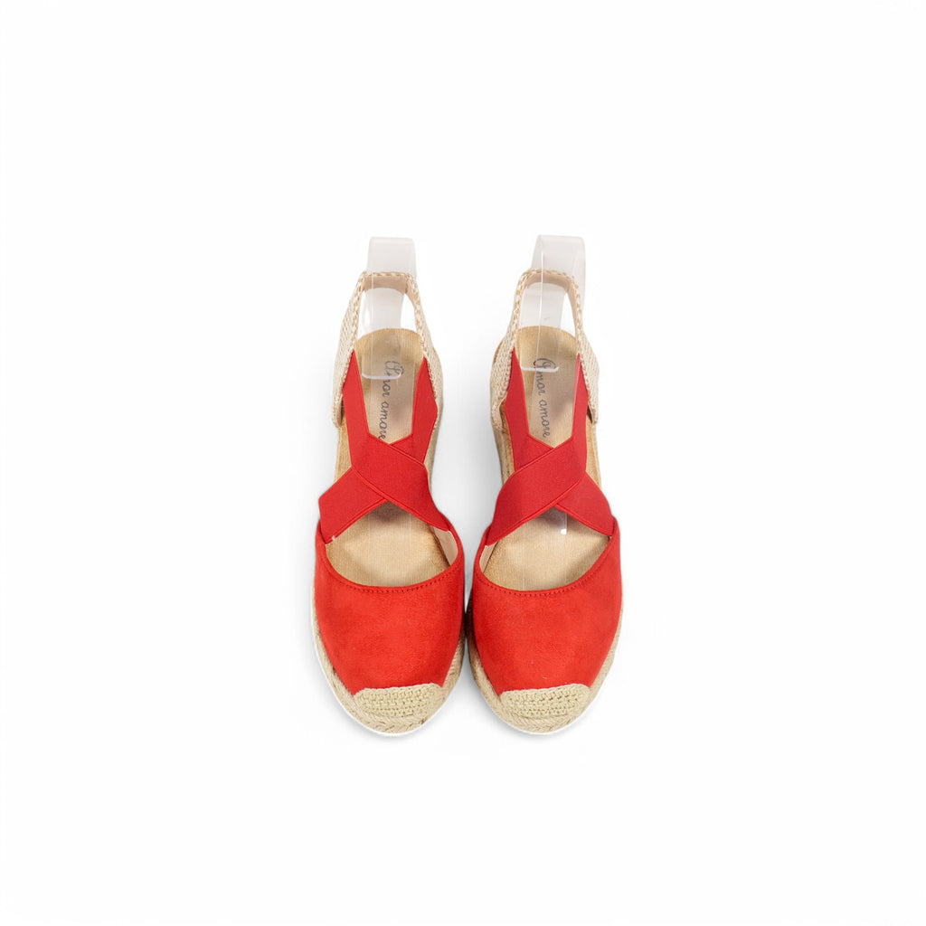 Cuñas de forma de ballet con tiras de goma