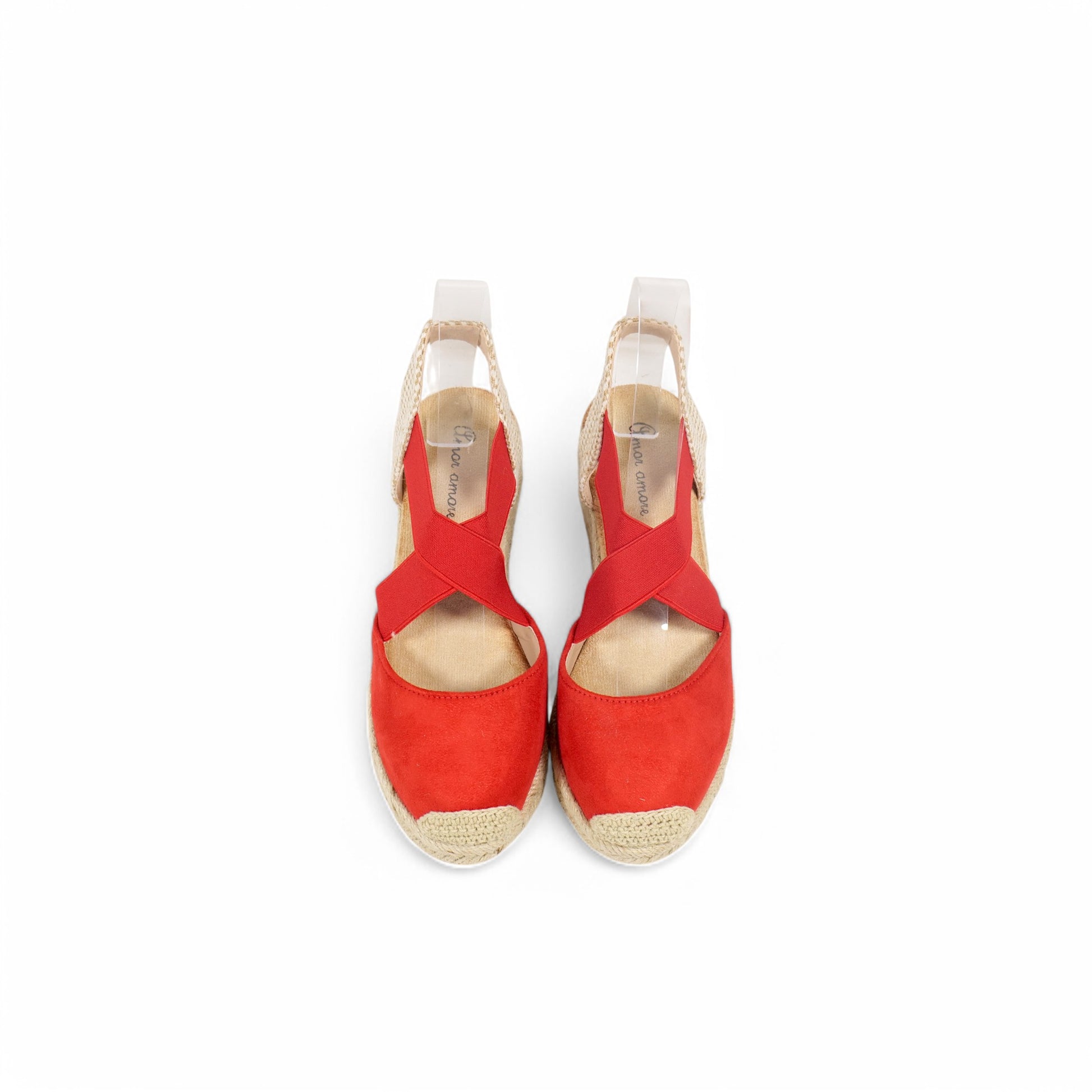 Cuñas de forma de ballet con tiras de goma
