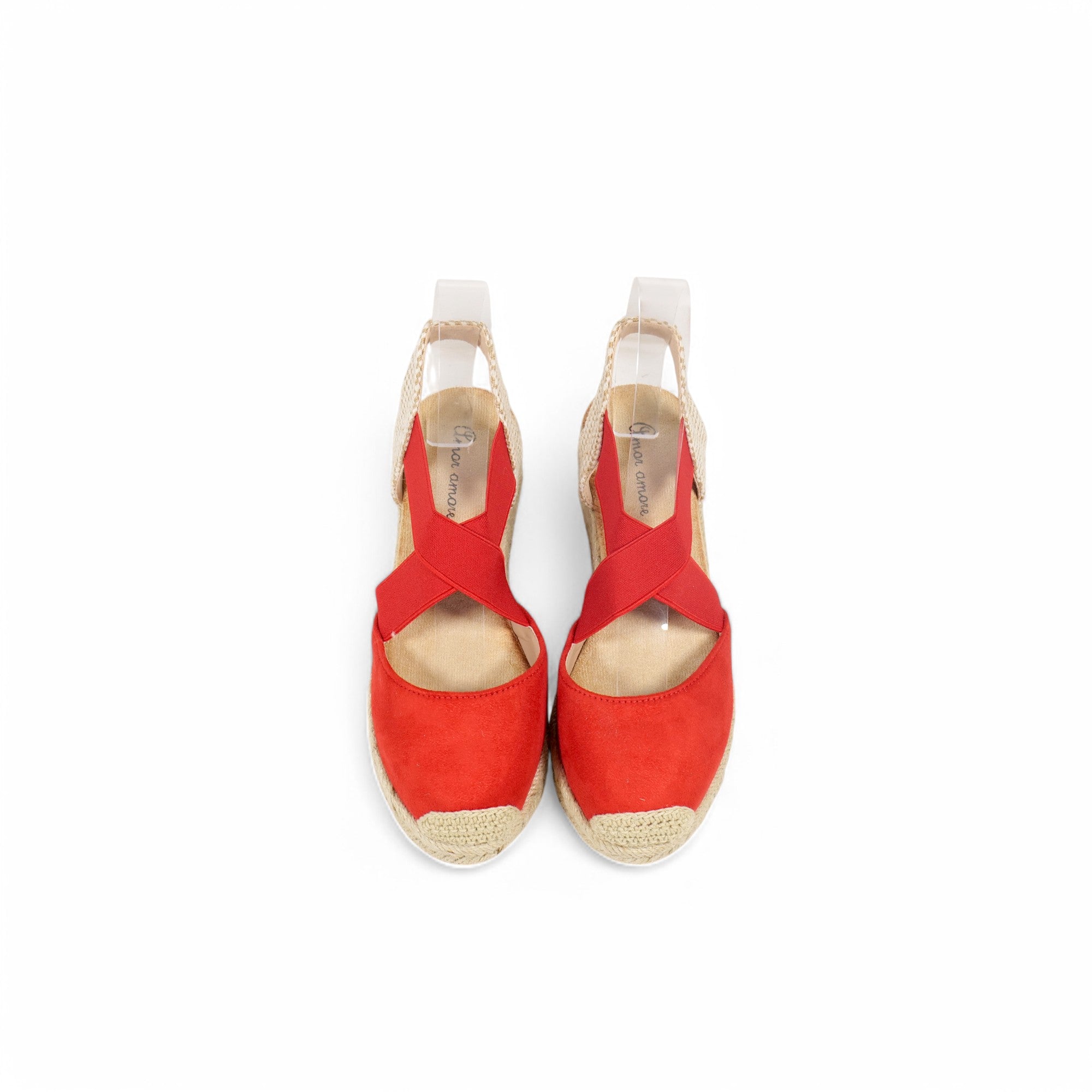 Cuñas de forma de ballet con tiras de goma