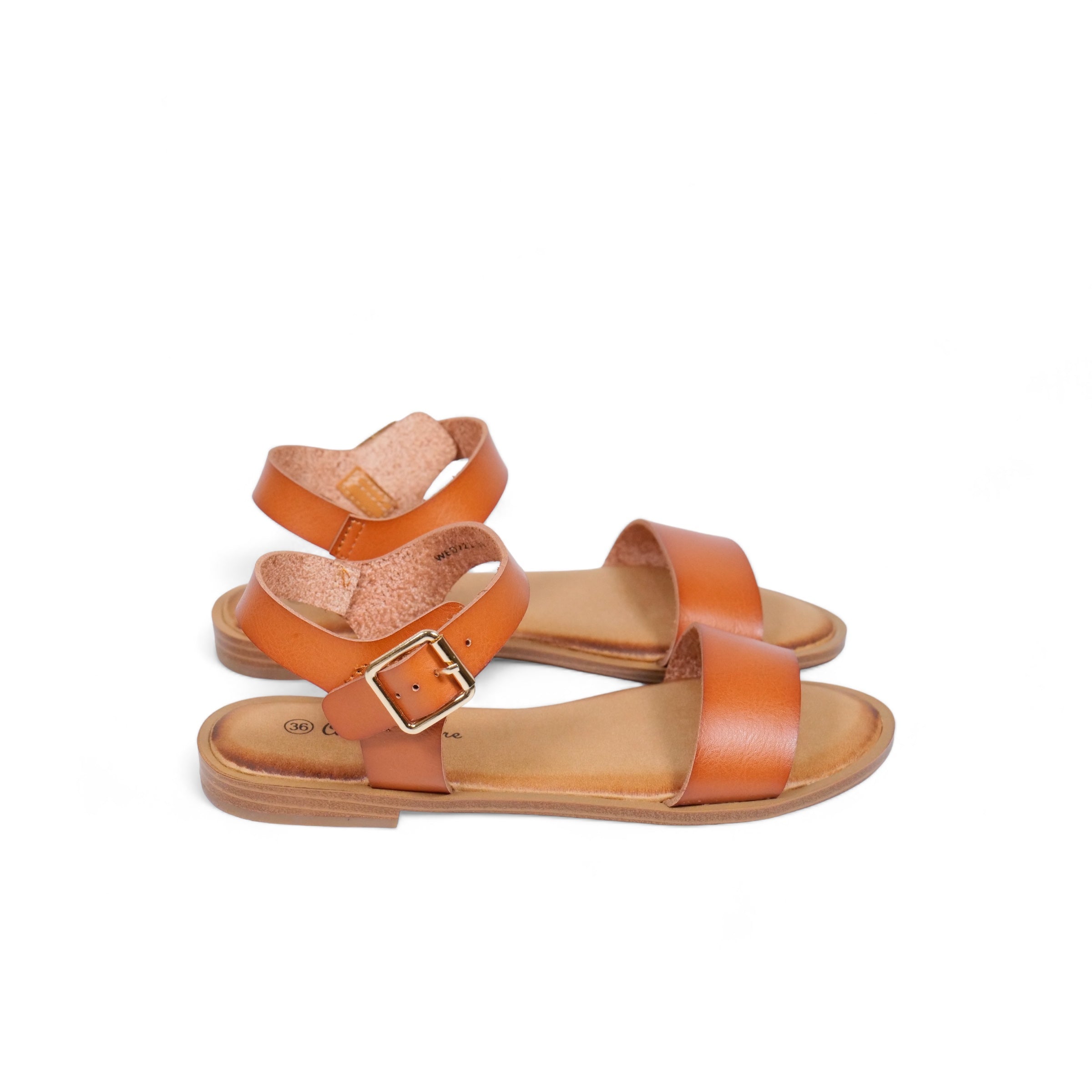Sandalias planas minimalistas de tiras anchas