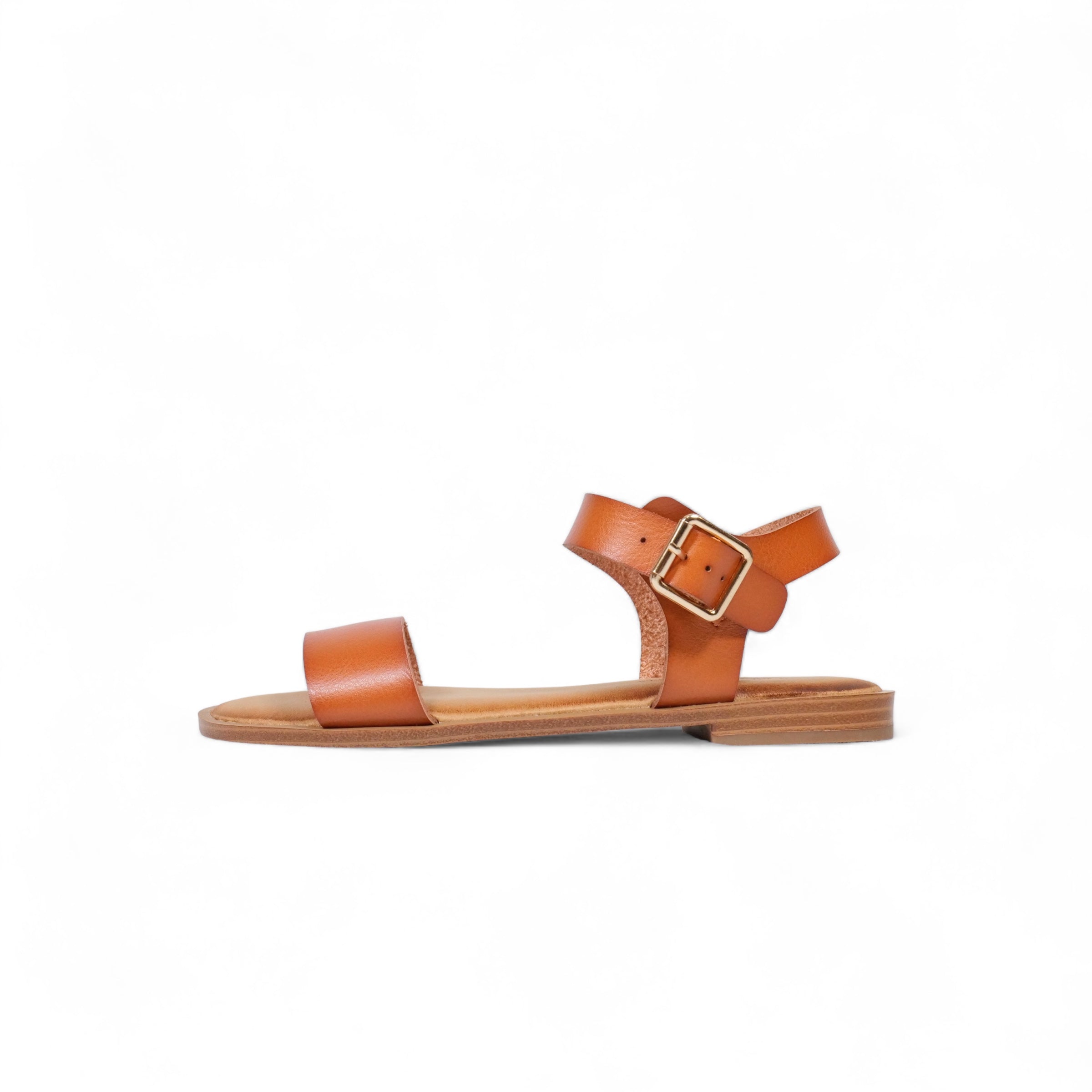 Sandalias planas minimalistas de tiras anchas
