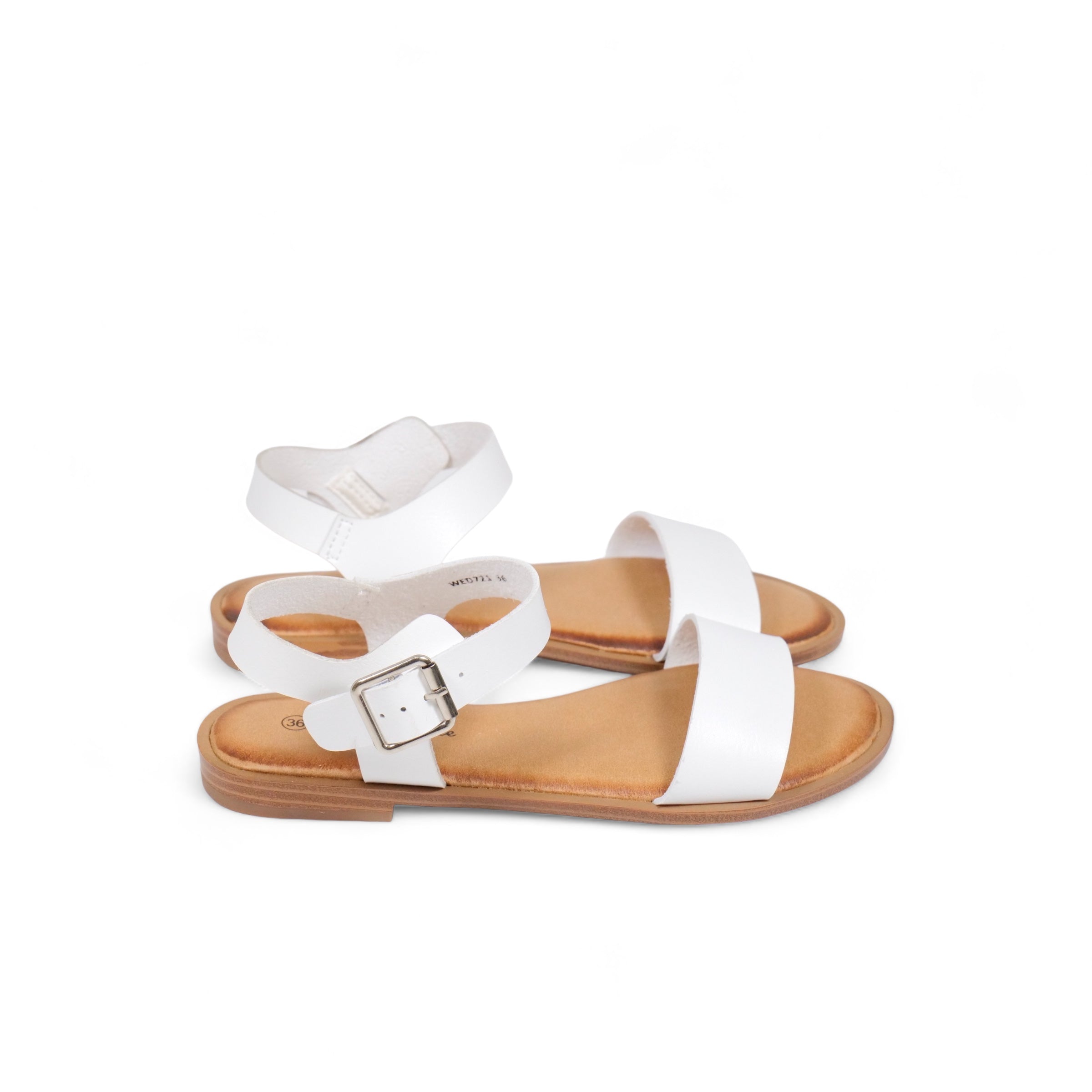 Sandalias planas minimalistas de tiras anchas