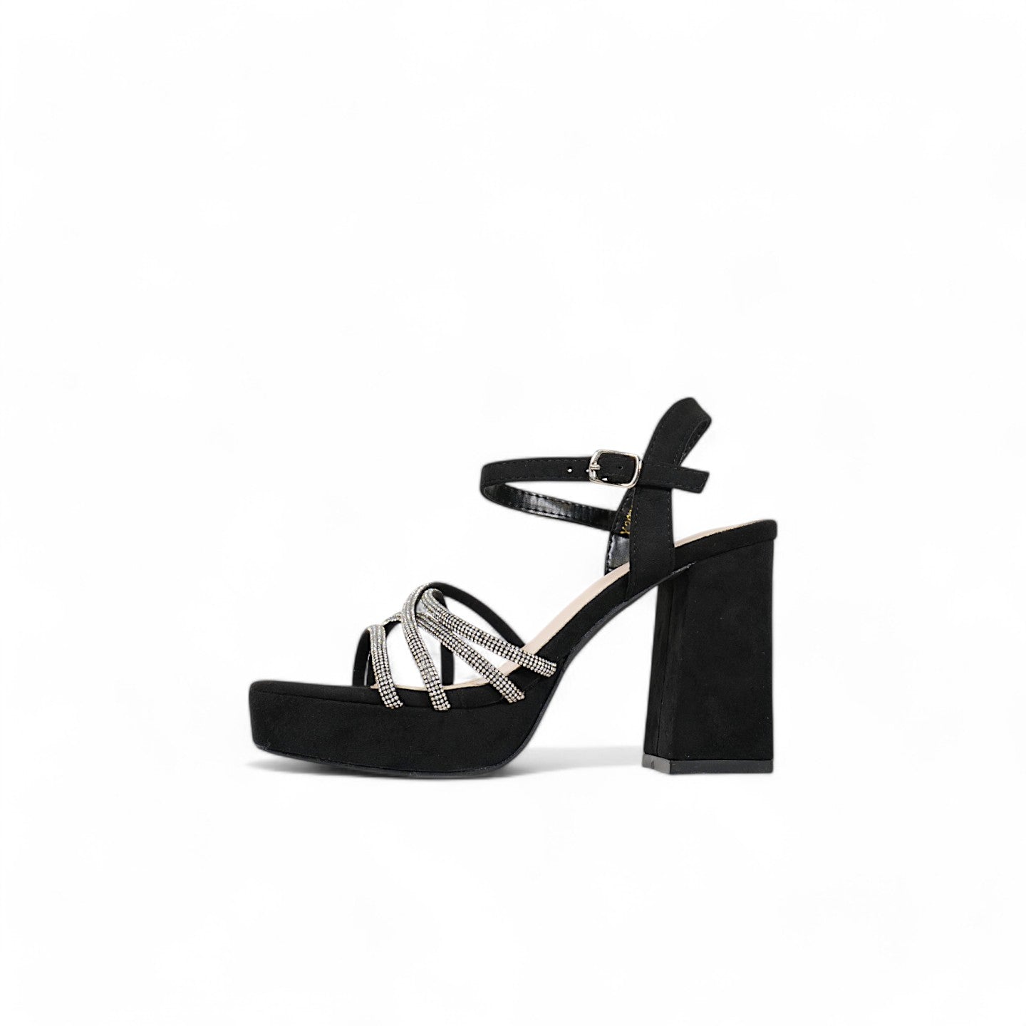 Tacones de Fiesta con Plataforma y Tiras Brillantes