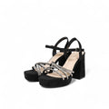 Tacones de Fiesta con Plataforma y Tiras Brillantes