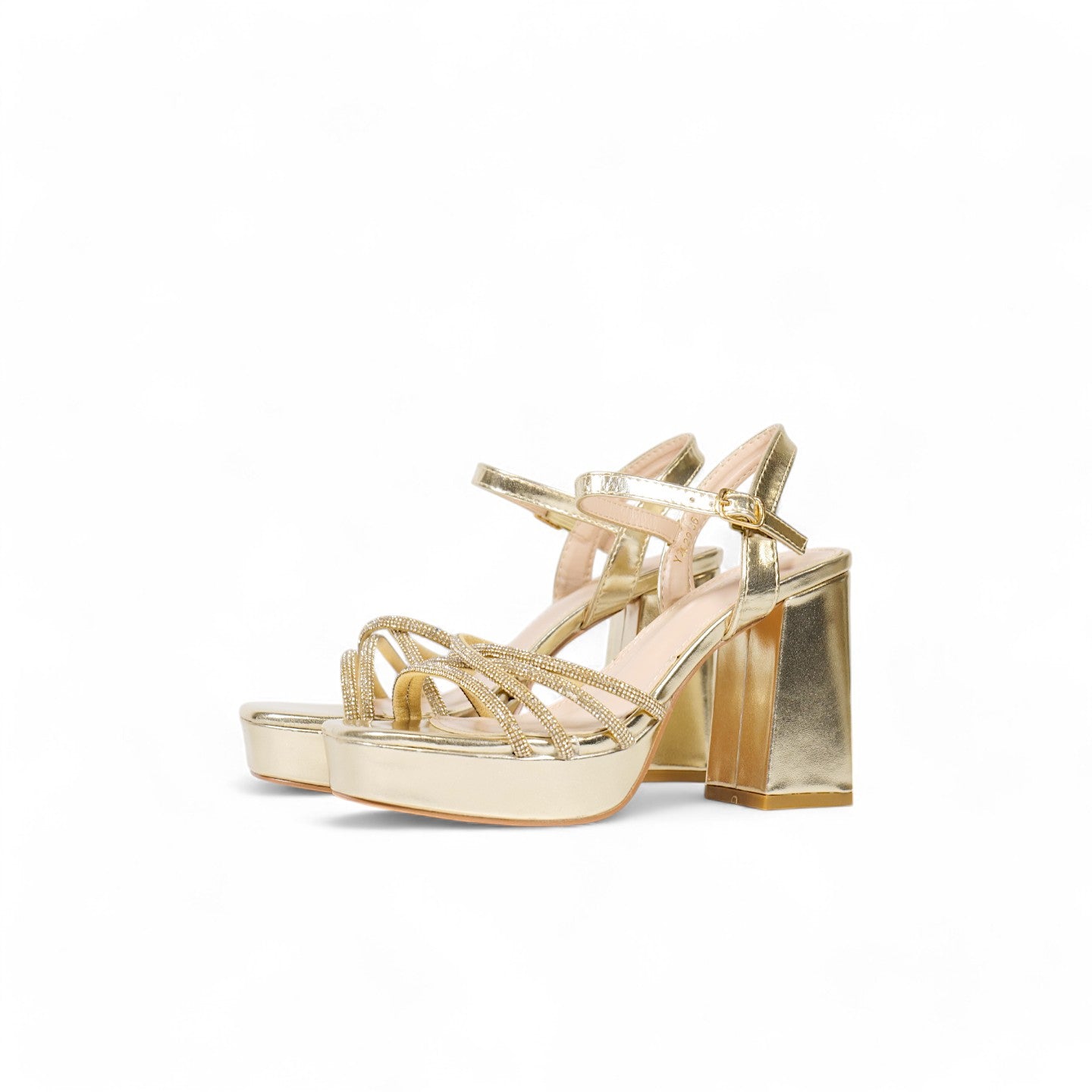 Tacones de Fiesta con Plataforma y Tiras Brillantes
