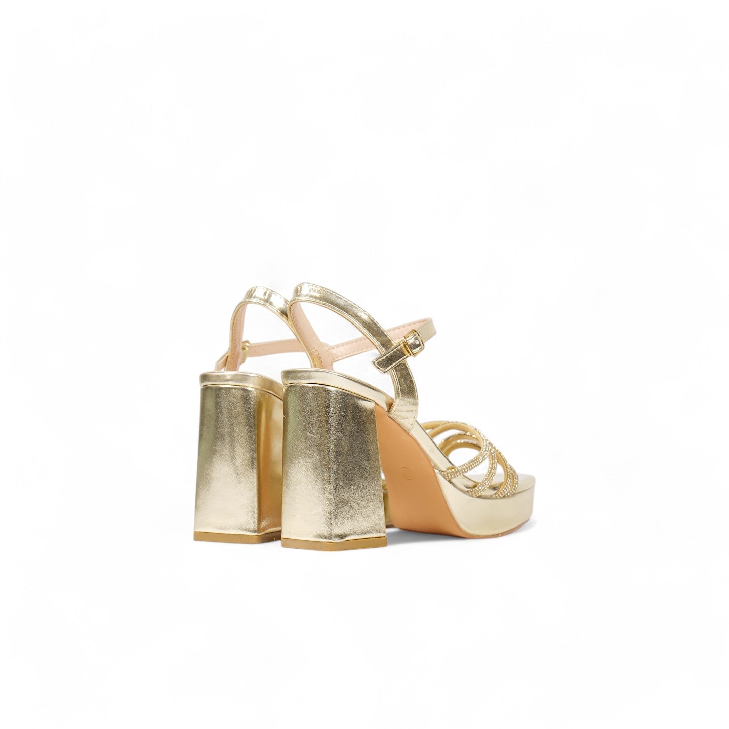 Tacones de Fiesta con Plataforma y Tiras Brillantes