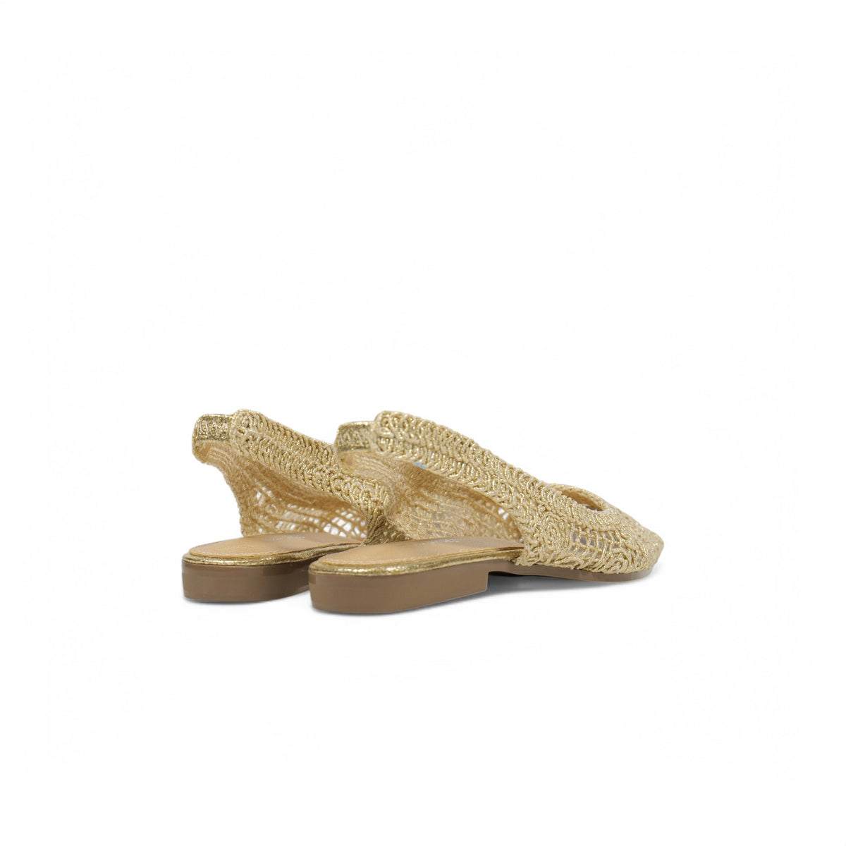 Sandalias planas Slingback de encaje bordado