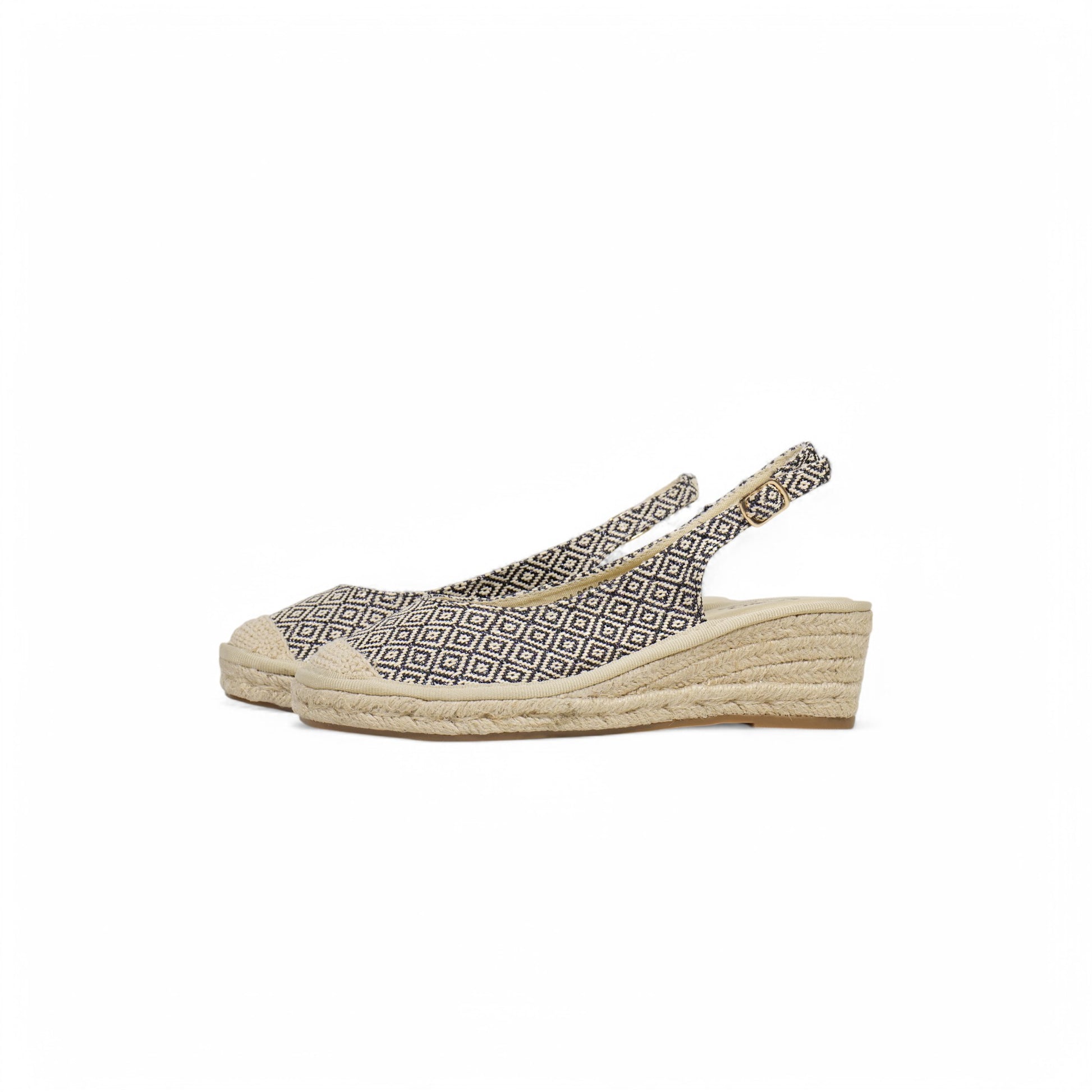 Alpargatas de Slingback destalonadas con brillos