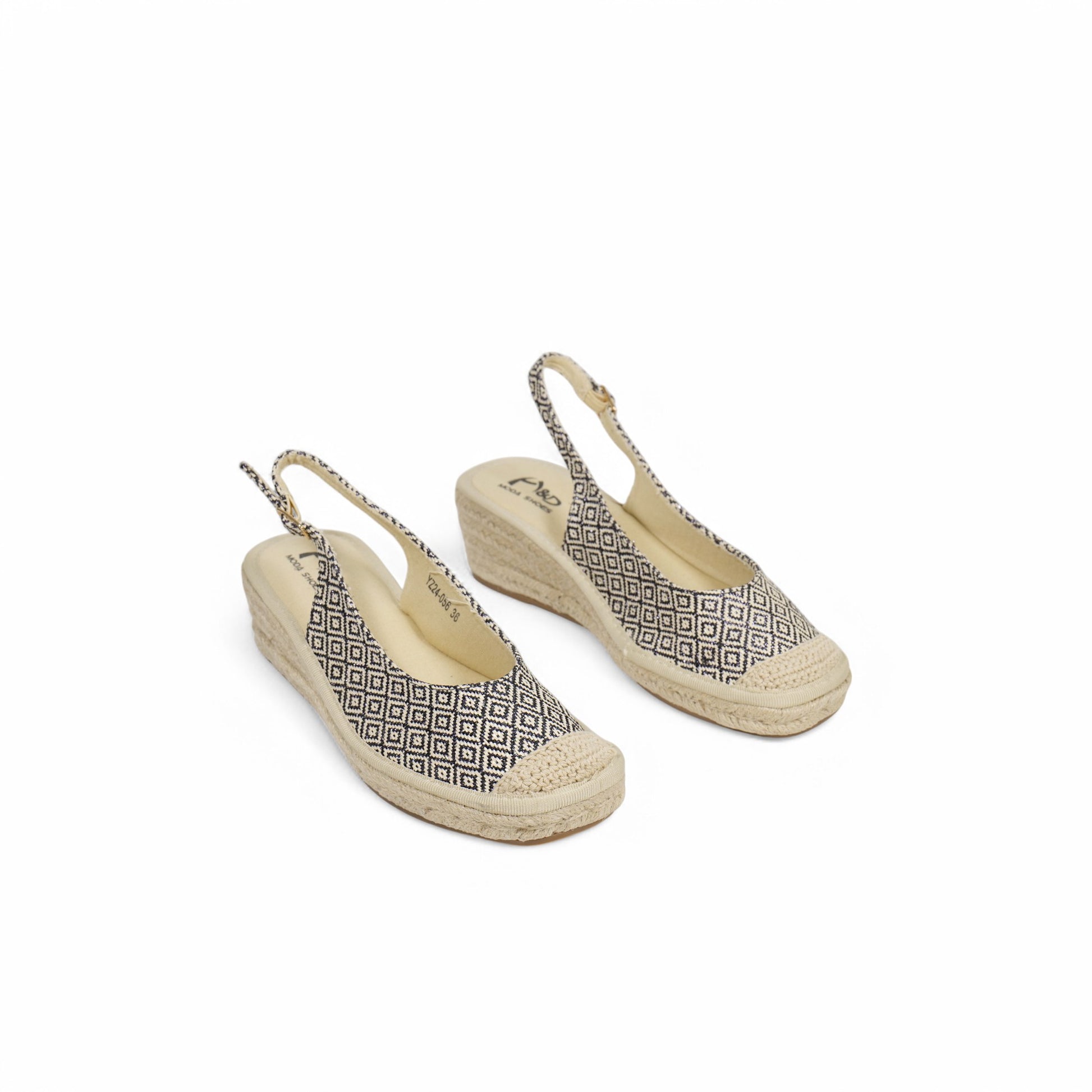 Alpargatas de Slingback destalonadas con brillos