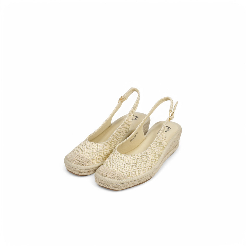 Alpargatas de Slingback destalonadas con brillos