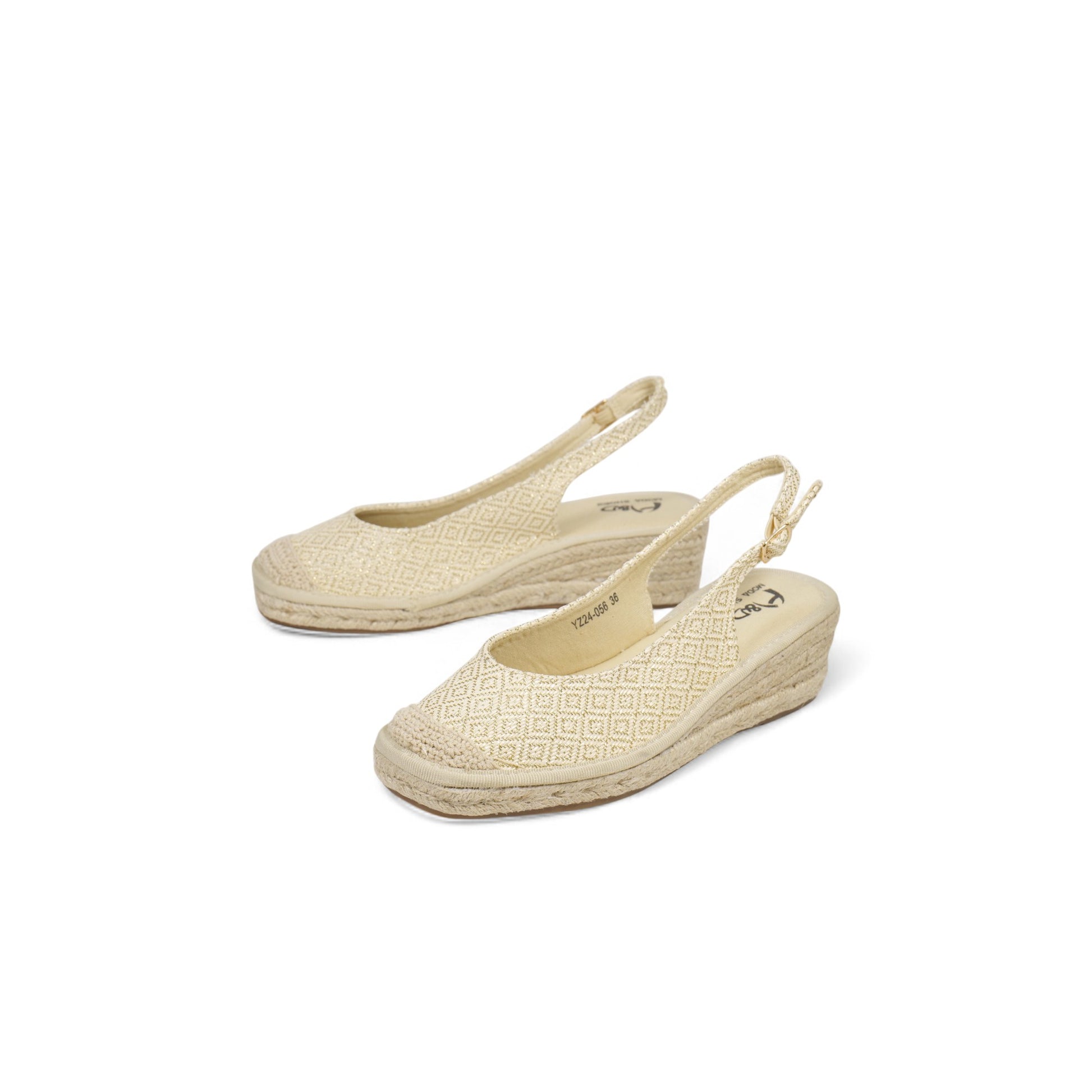 Alpargatas de Slingback destalonadas con brillos