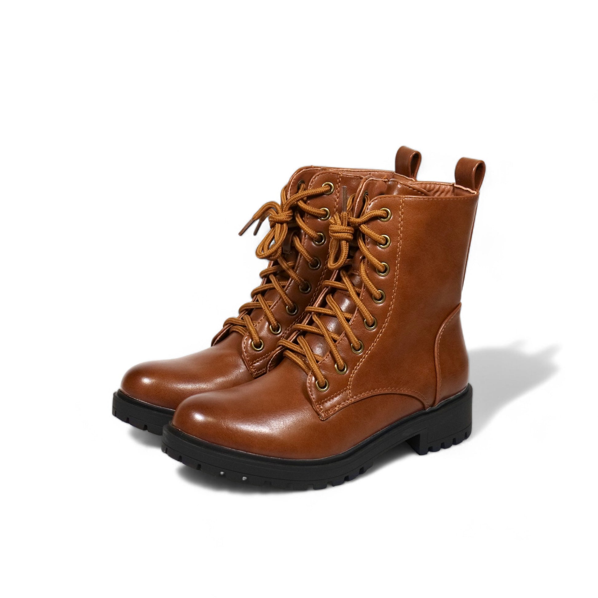Botines militares básicos con cordones estilo combat boots